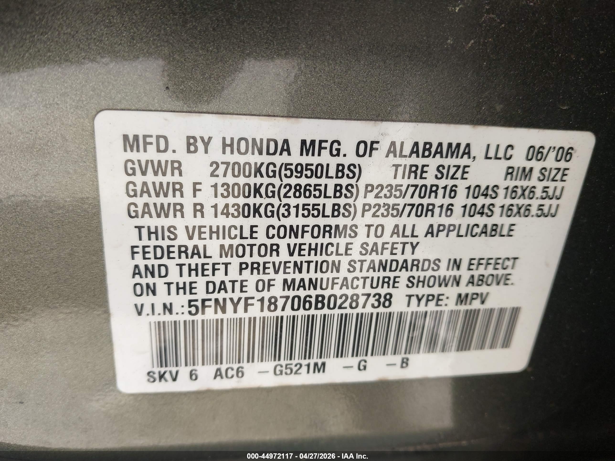 HONDA PILOT image 9