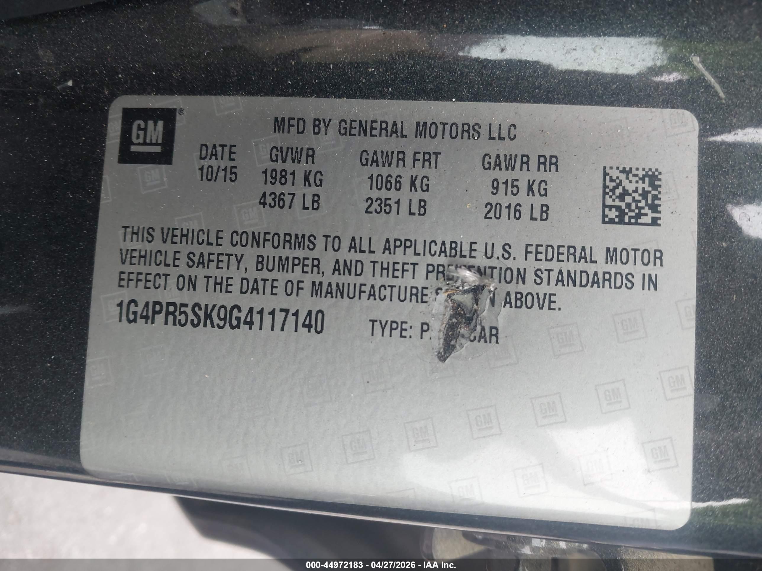 BUICK VERANO image 9