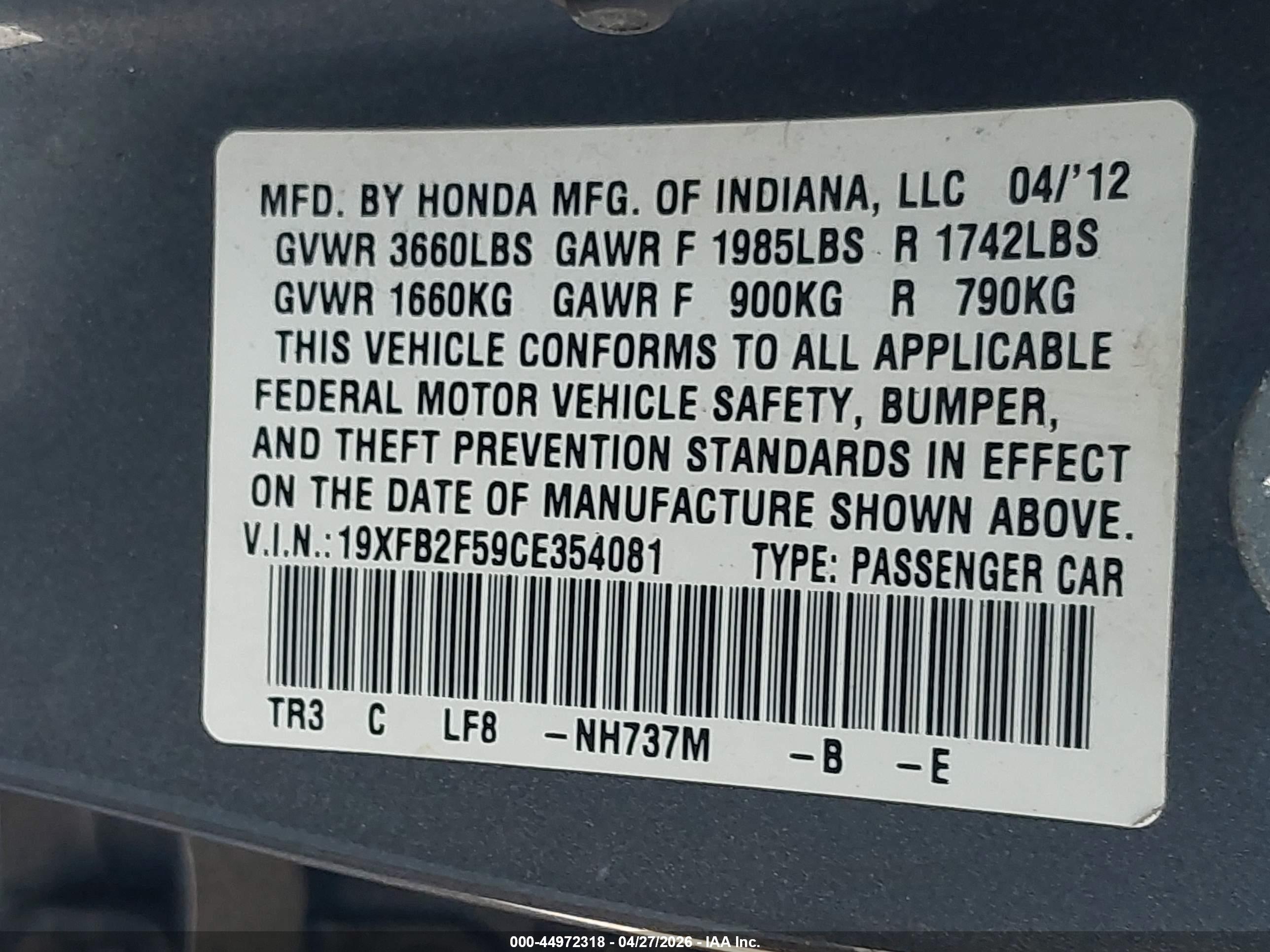 HONDA CIVIC image 9