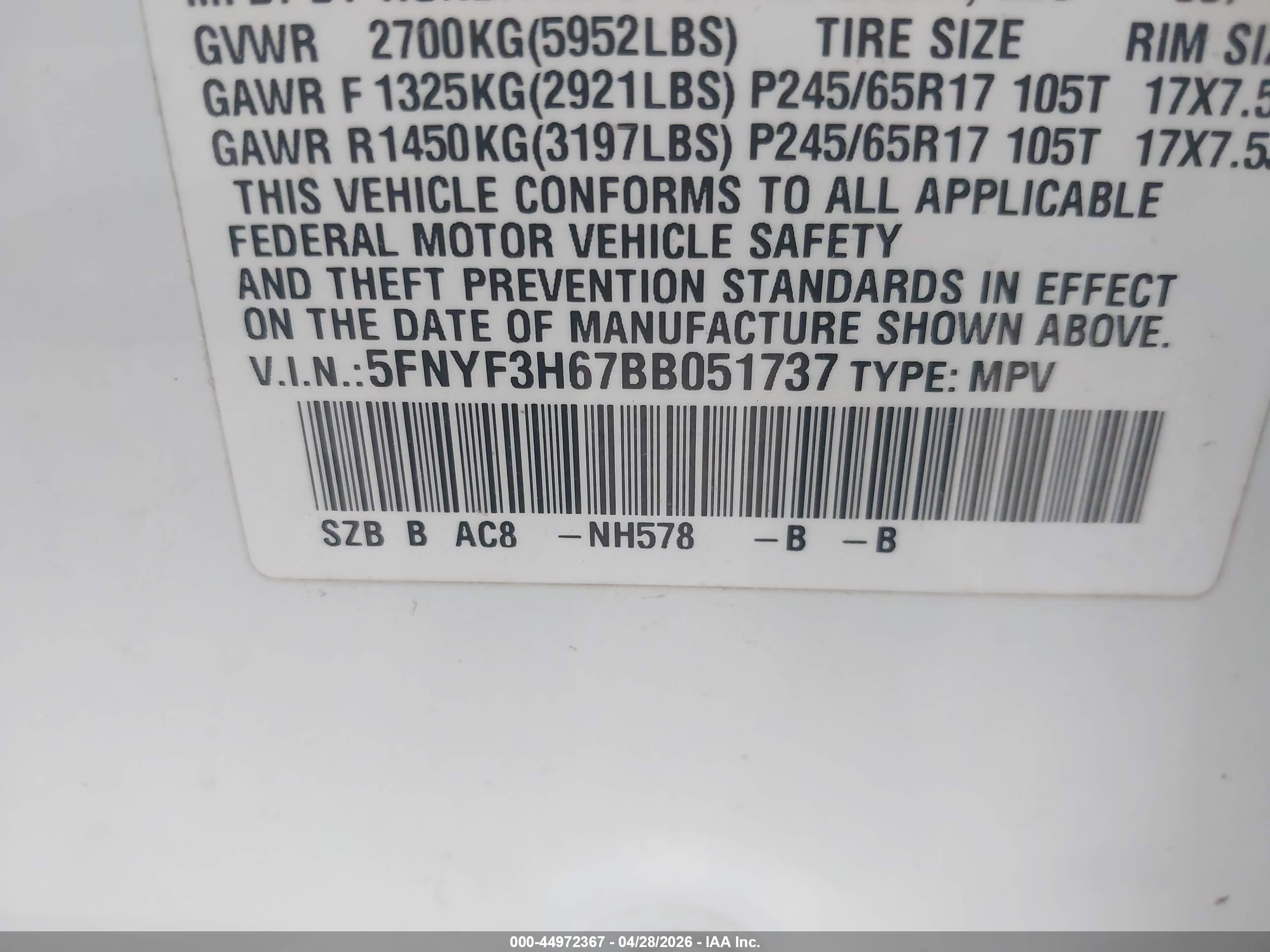 HONDA PILOT image 9