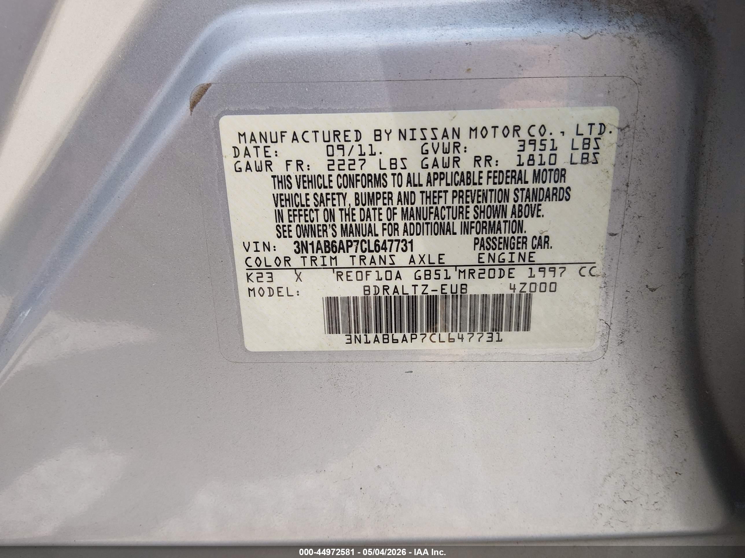 NISSAN SENTRA image 9