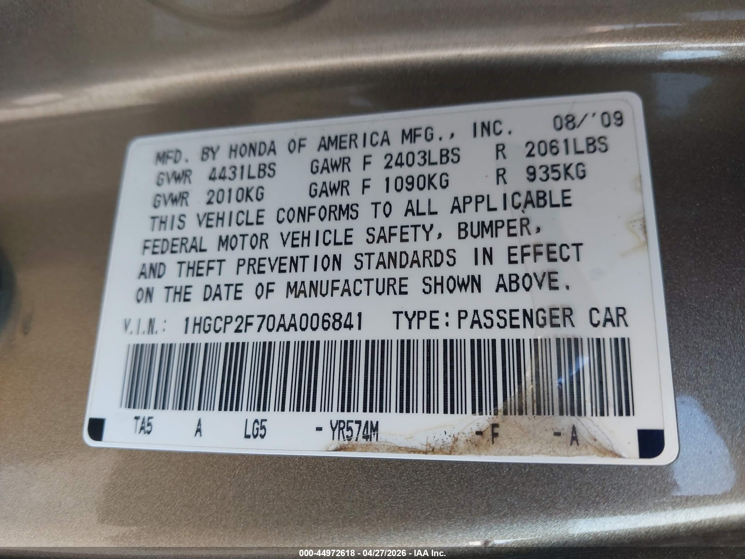 HONDA ACCORD image 9