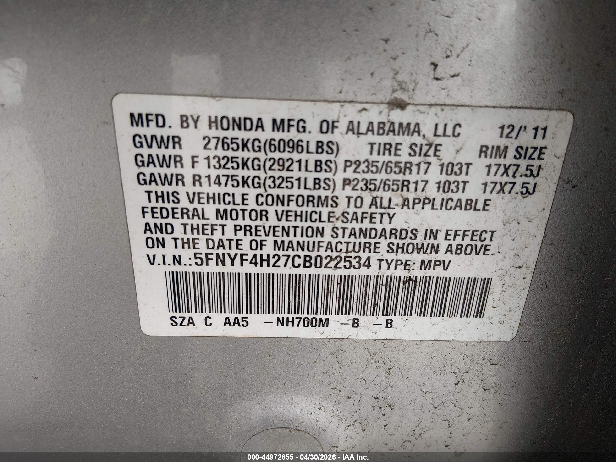 HONDA PILOT image 9