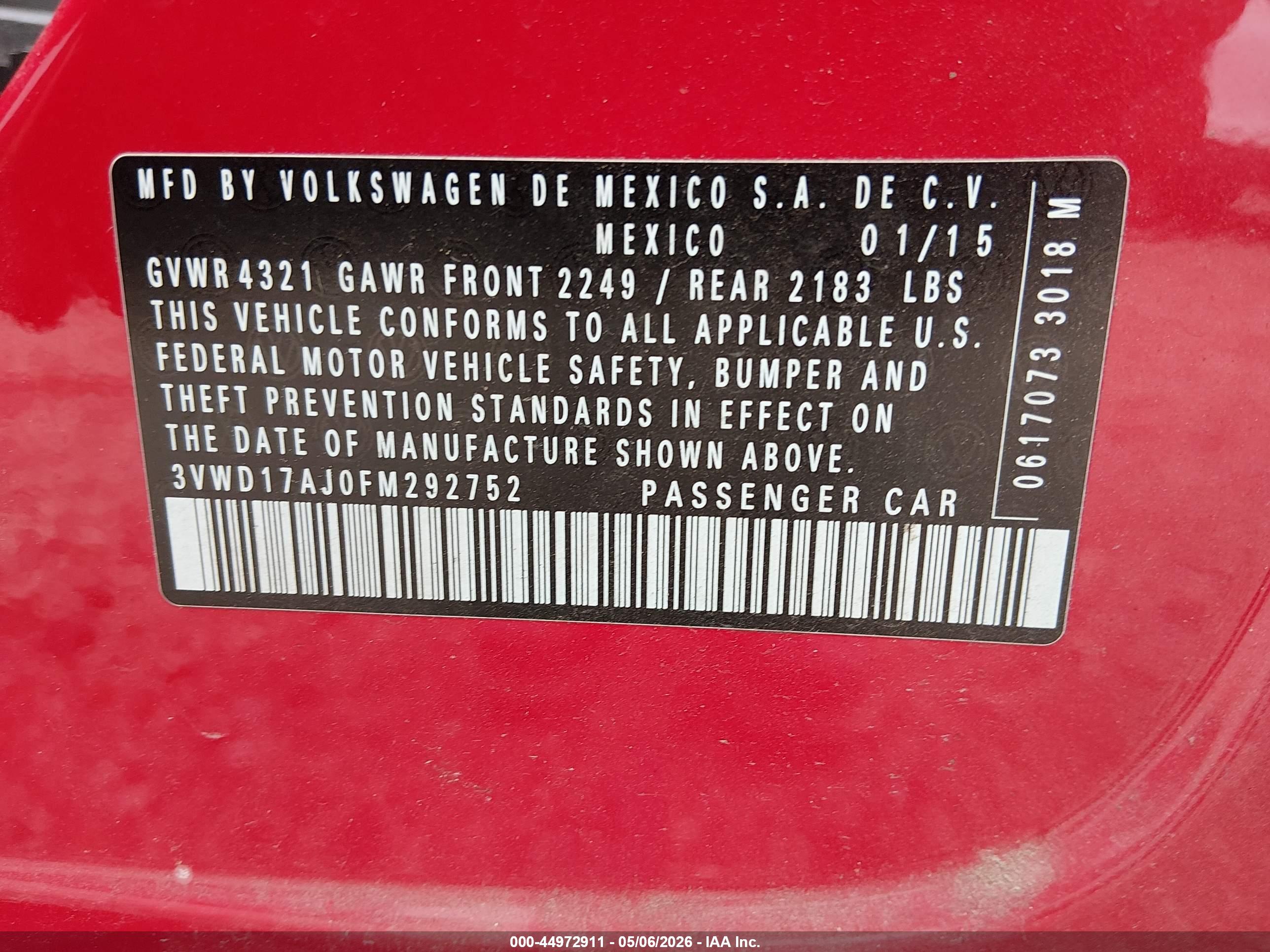 VOLKSWAGEN JETTA image 9