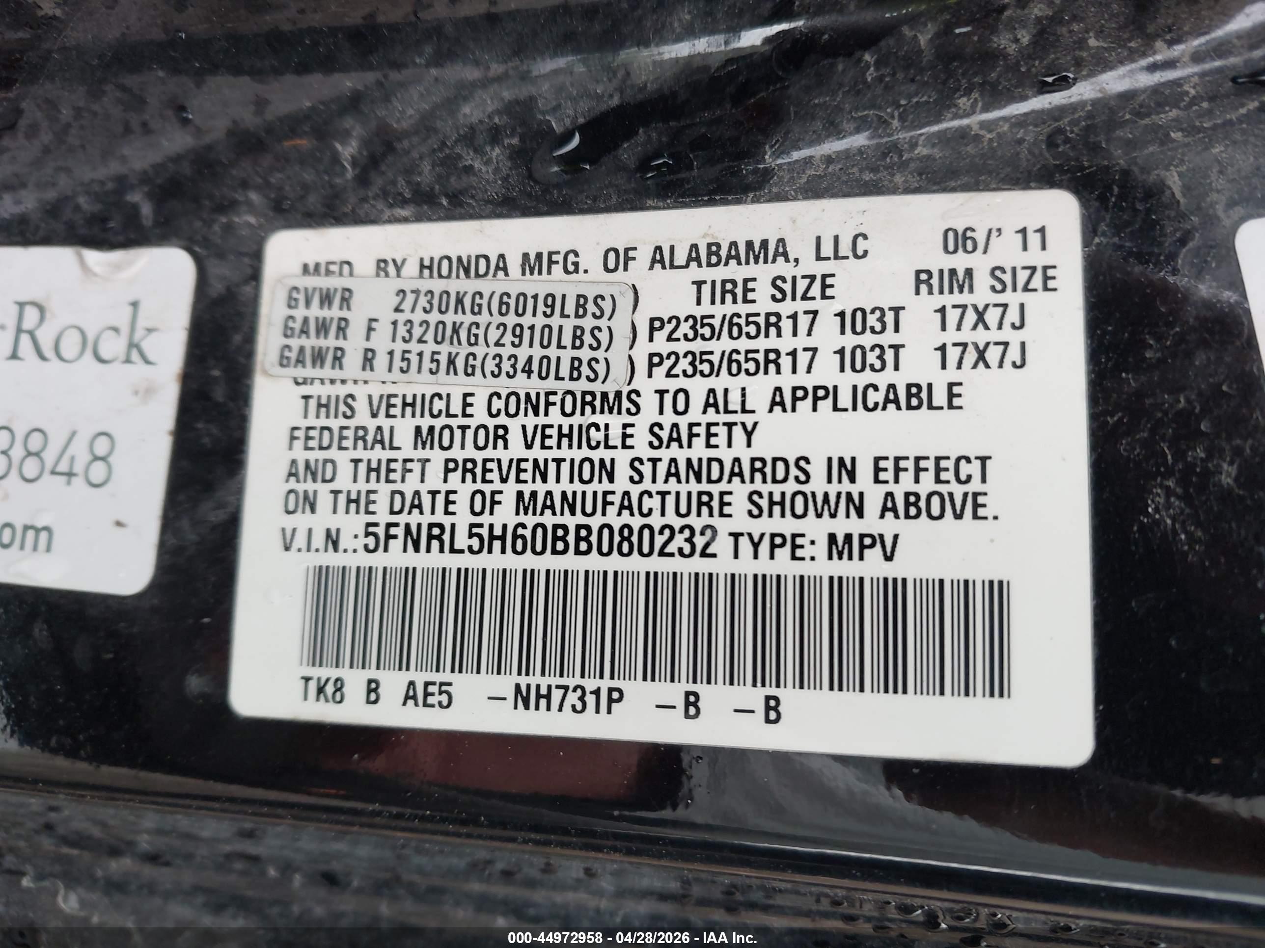 HONDA ODYSSEY image 9