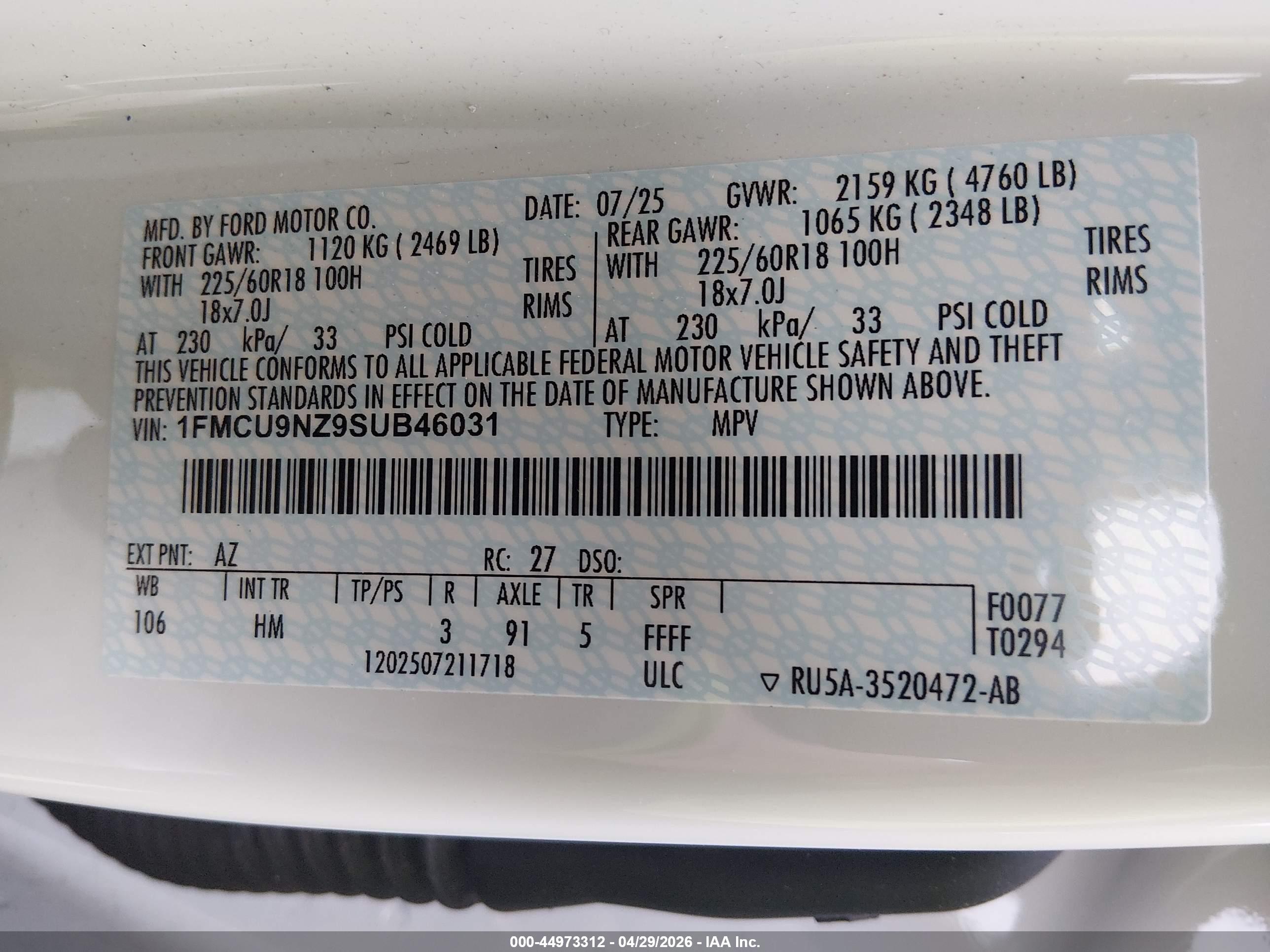 FORD ESCAPE image 9