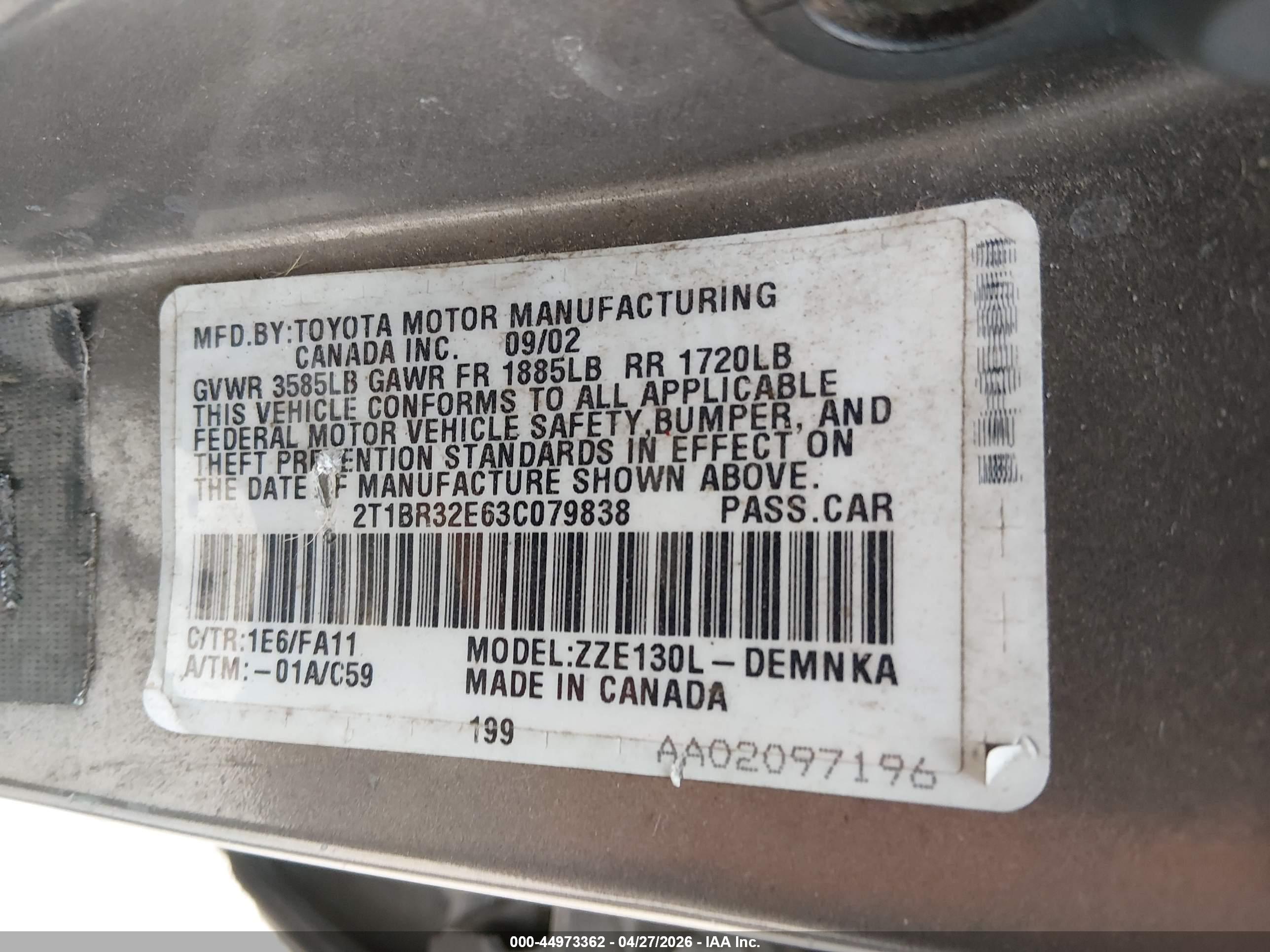 TOYOTA COROLLA image 9