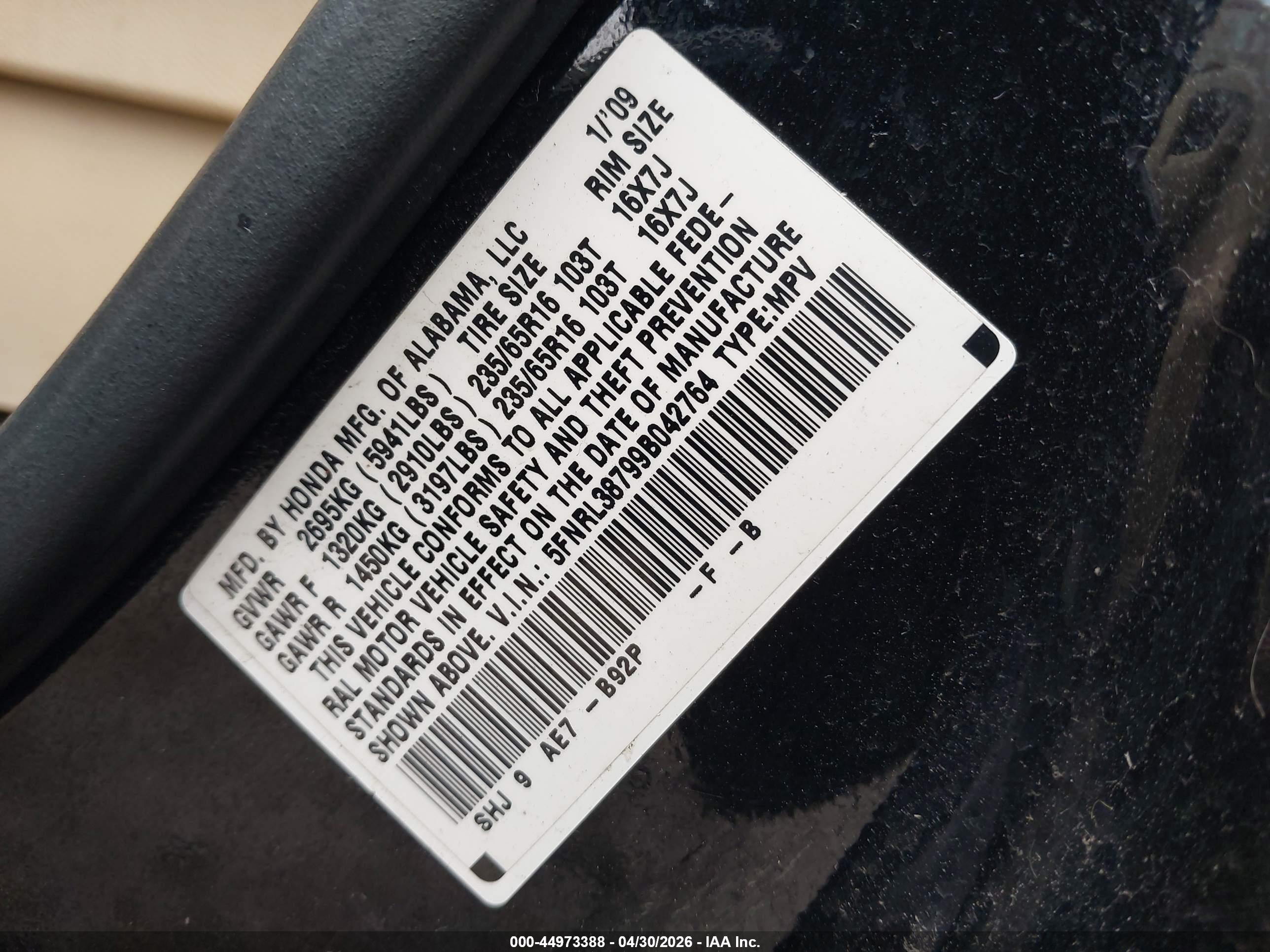 HONDA ODYSSEY image 9