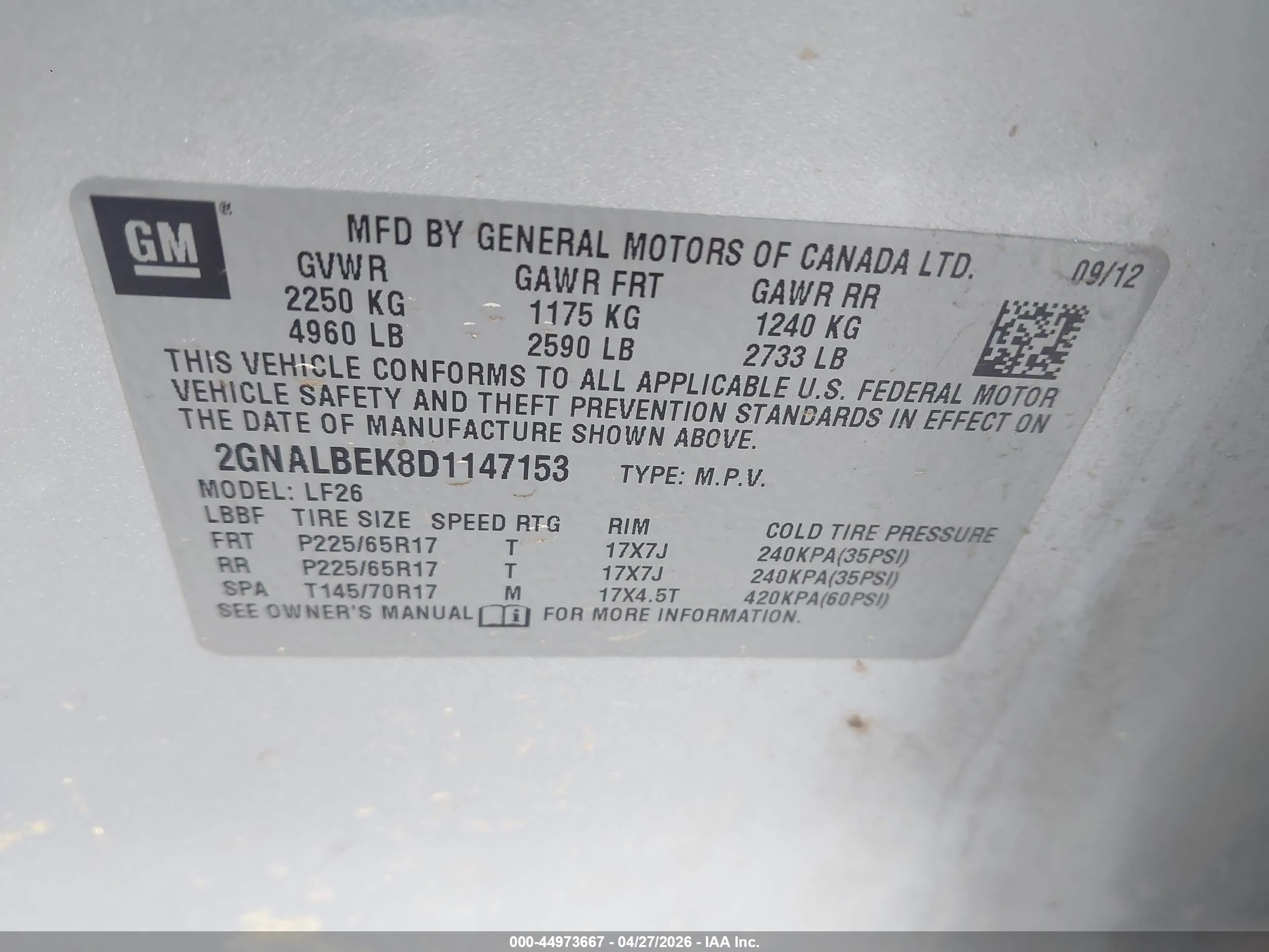 CHEVROLET EQUINOX image 9