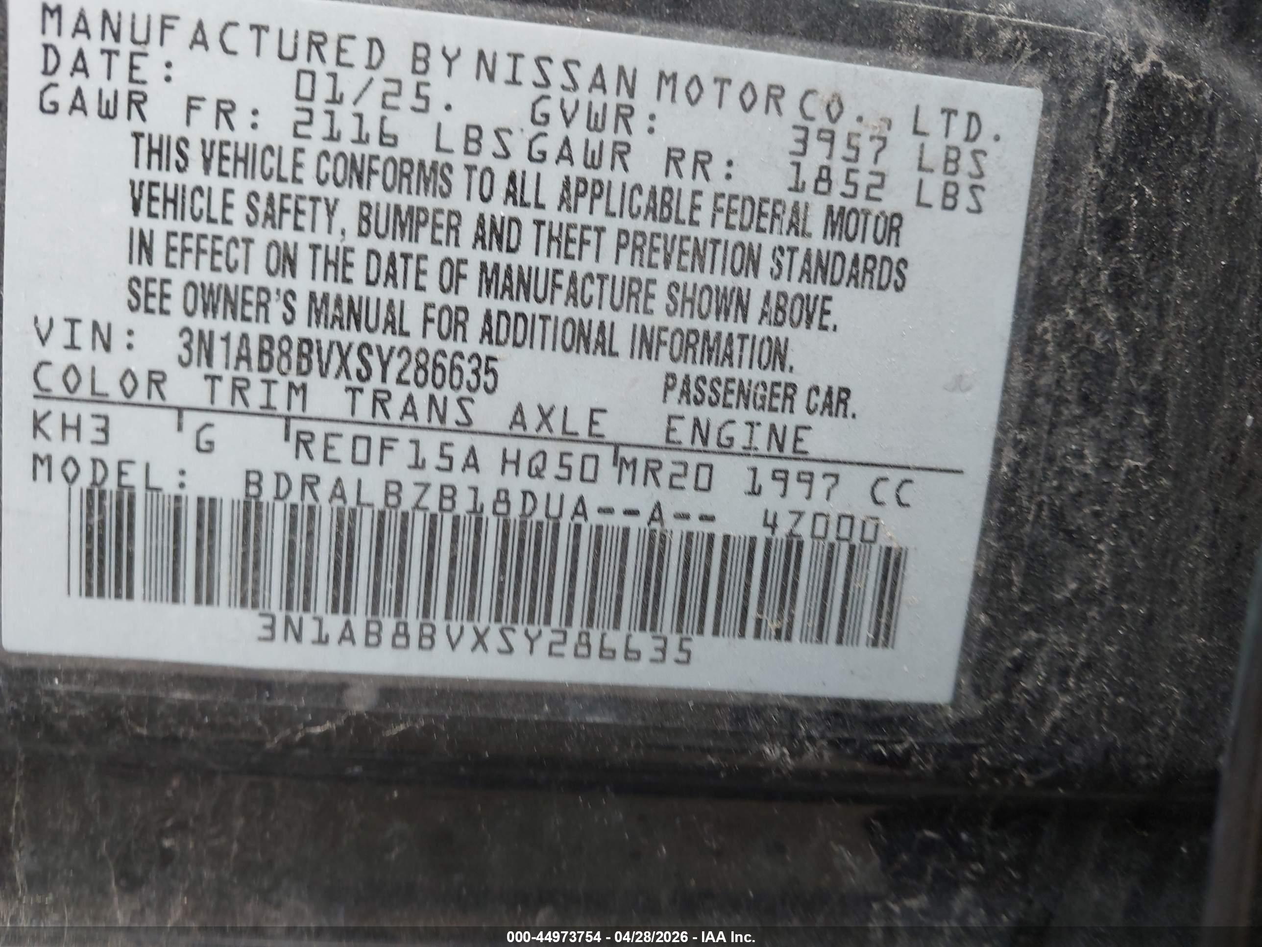 NISSAN SENTRA image 9