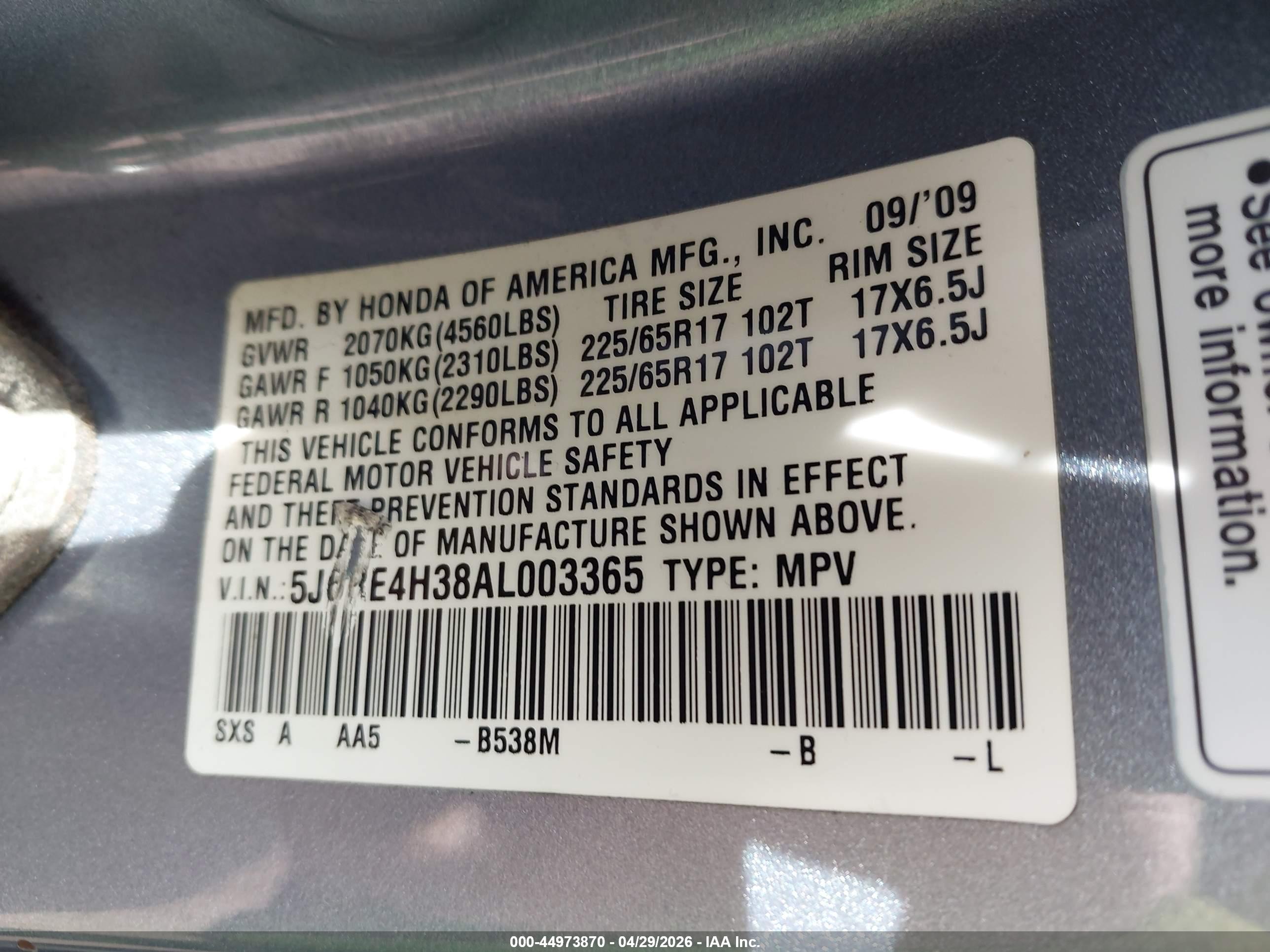 HONDA CR-V image 9