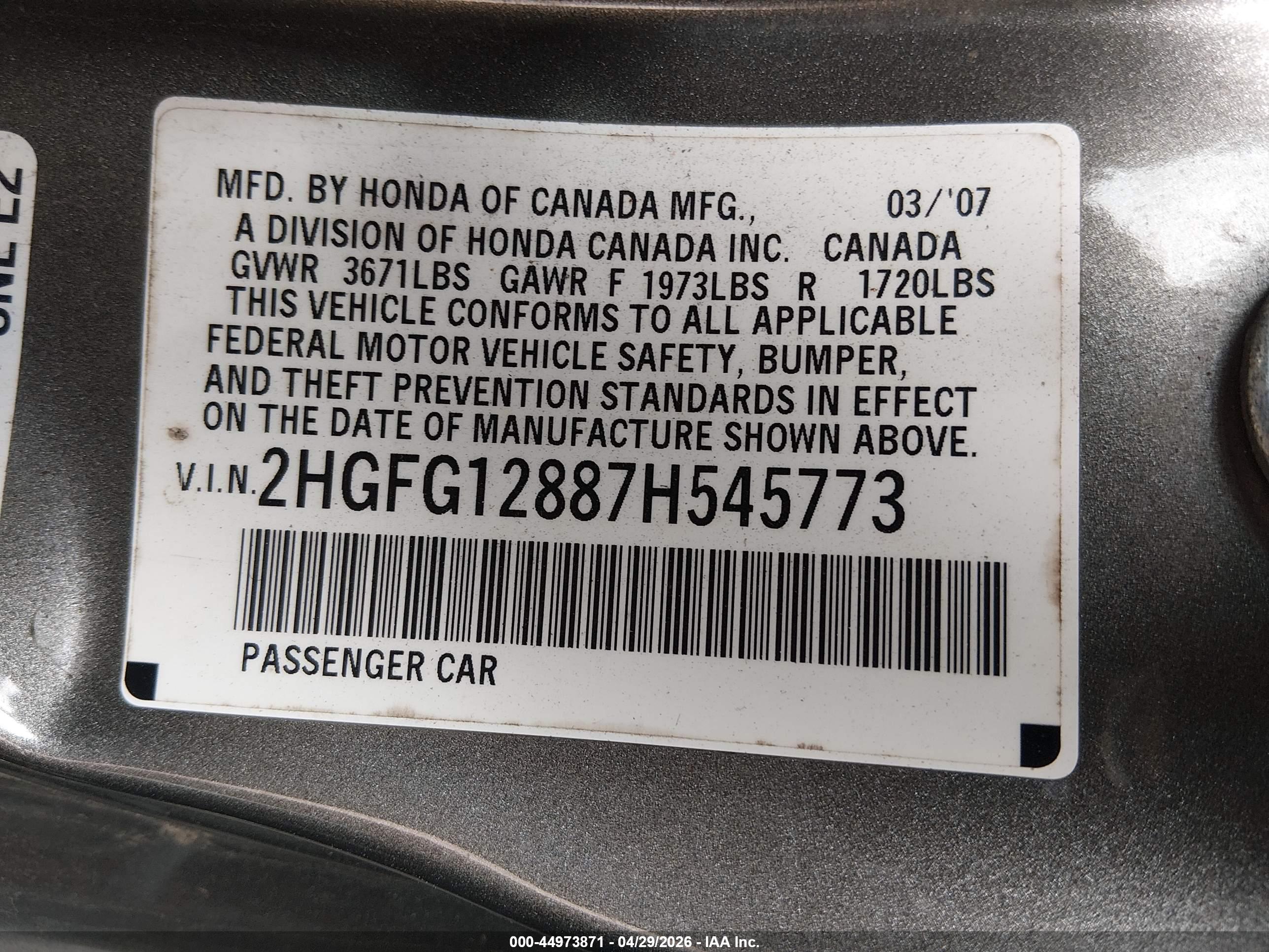 HONDA CIVIC image 9