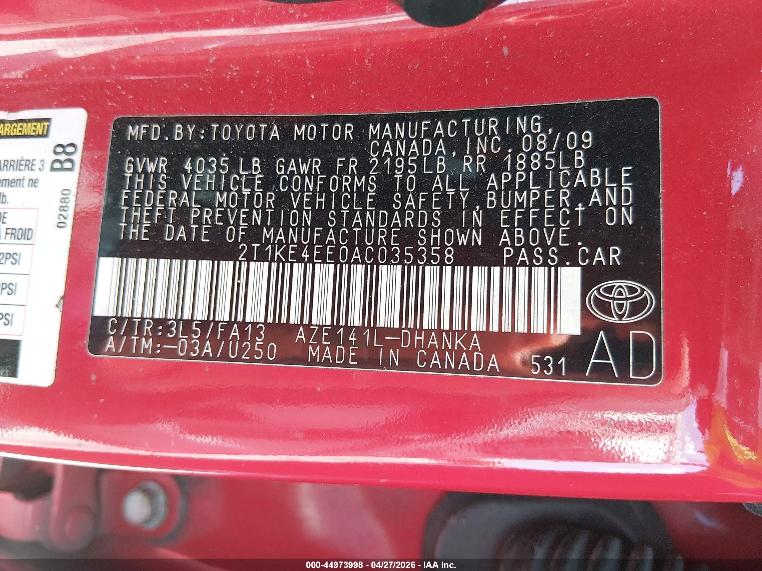 TOYOTA MATRIX image 9