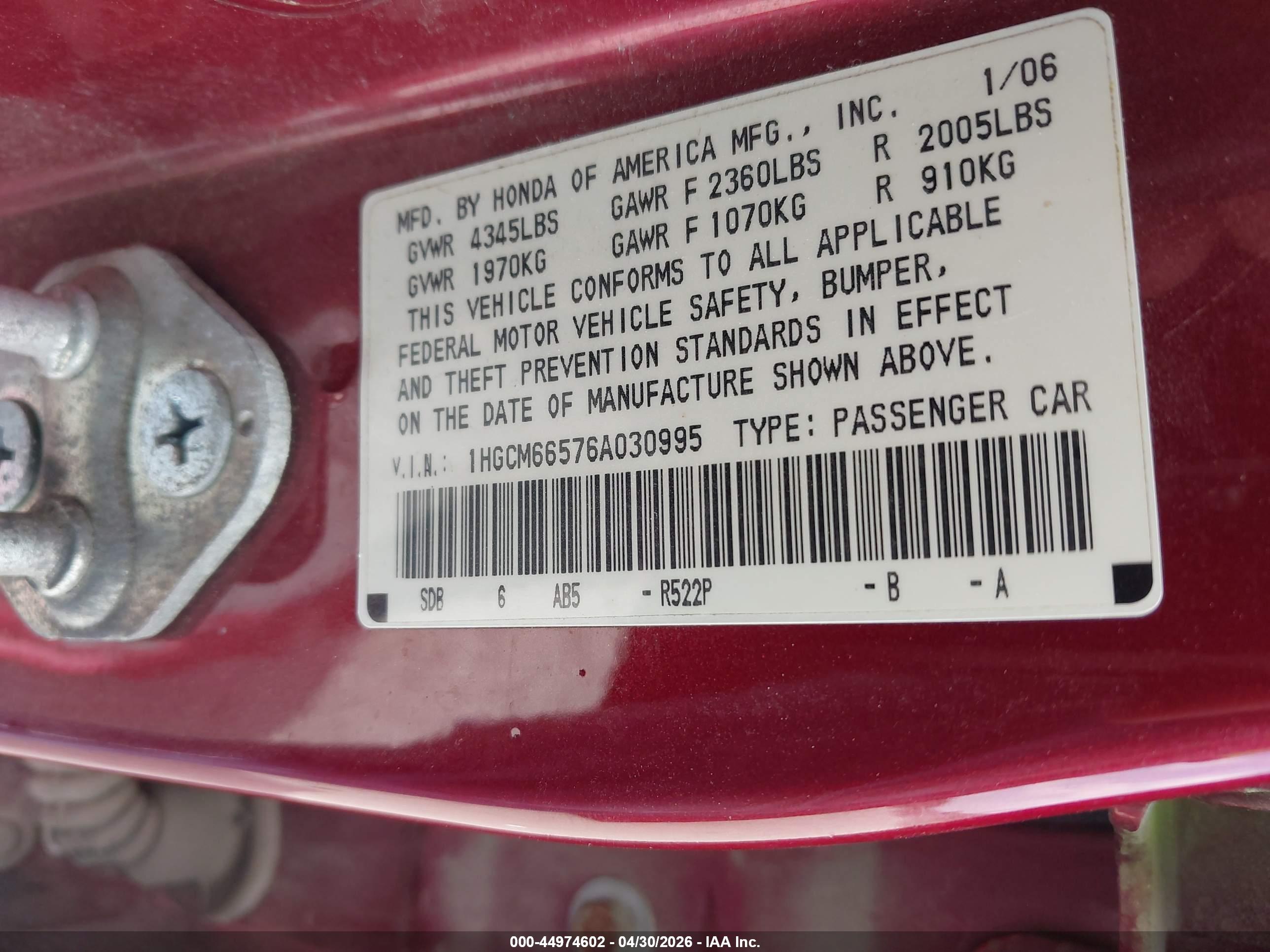 HONDA ACCORD image 9