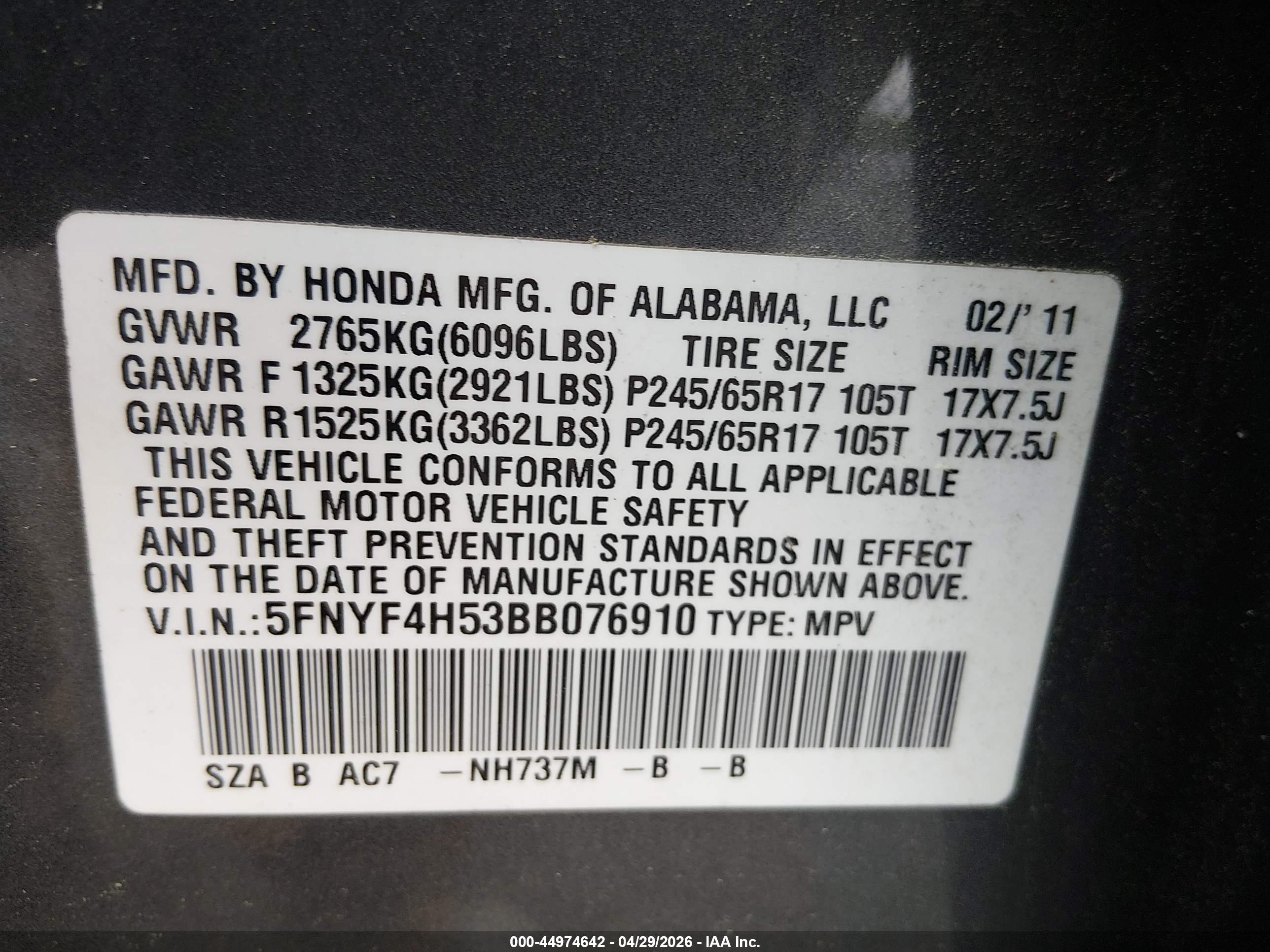HONDA PILOT image 9