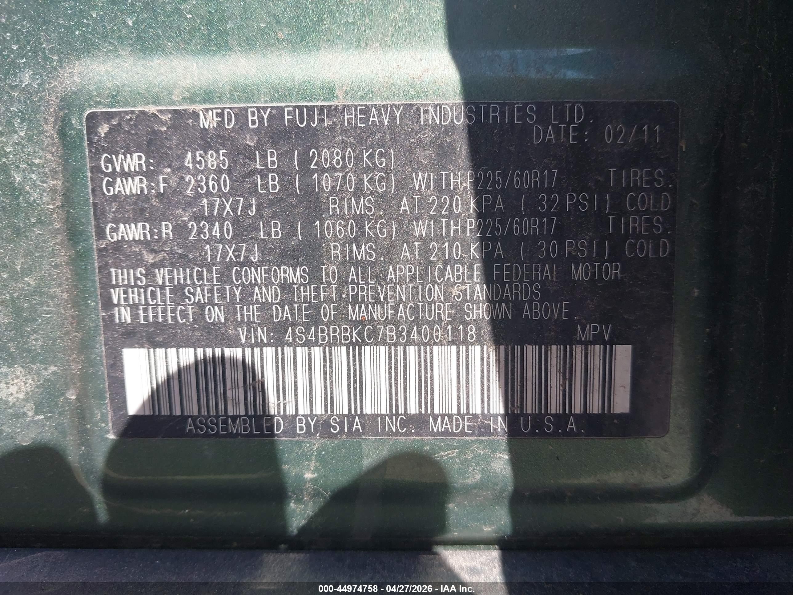 SUBARU OUTBACK image 9