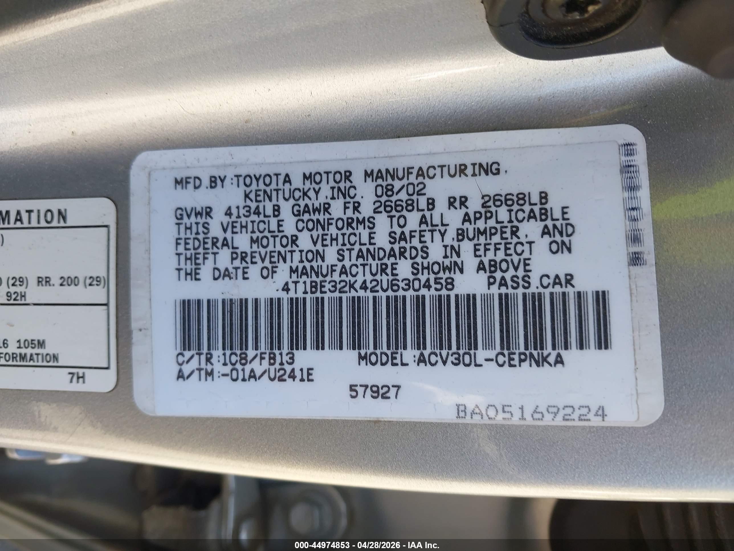 TOYOTA CAMRY image 9