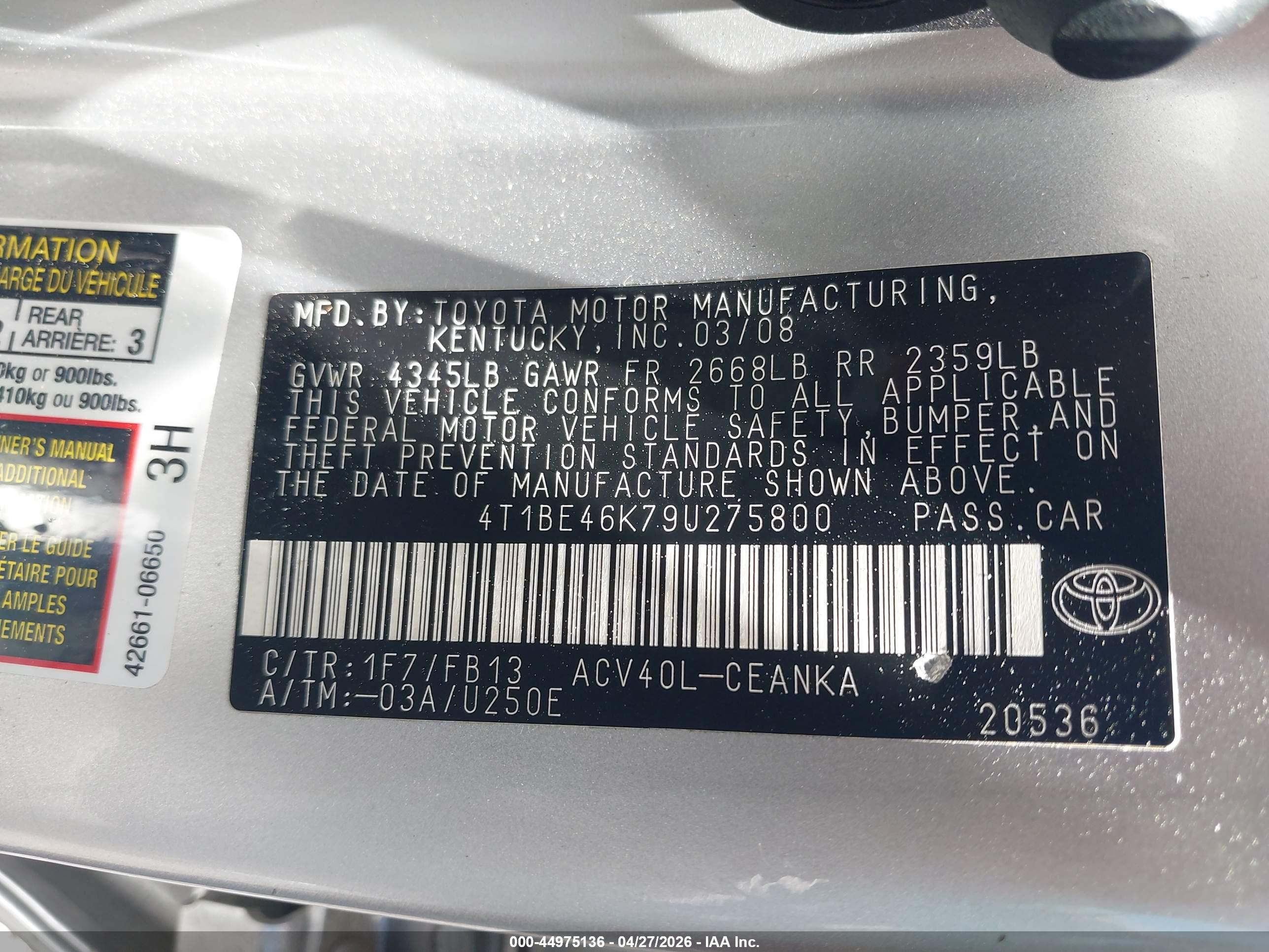 TOYOTA CAMRY image 9