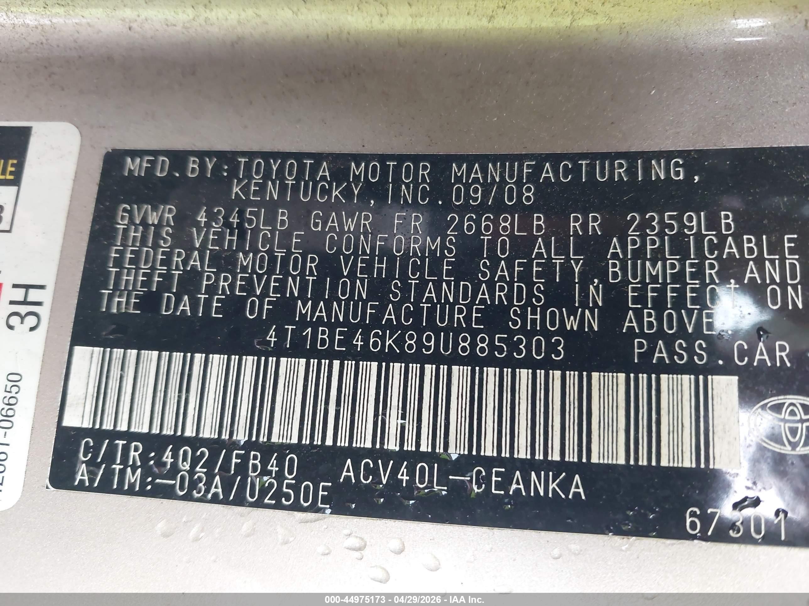 TOYOTA CAMRY image 9