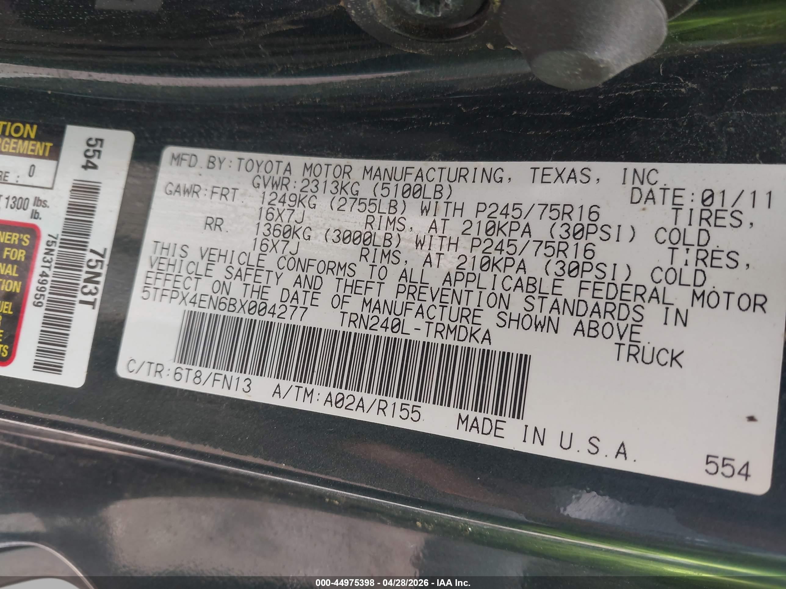 TOYOTA TACOMA image 9
