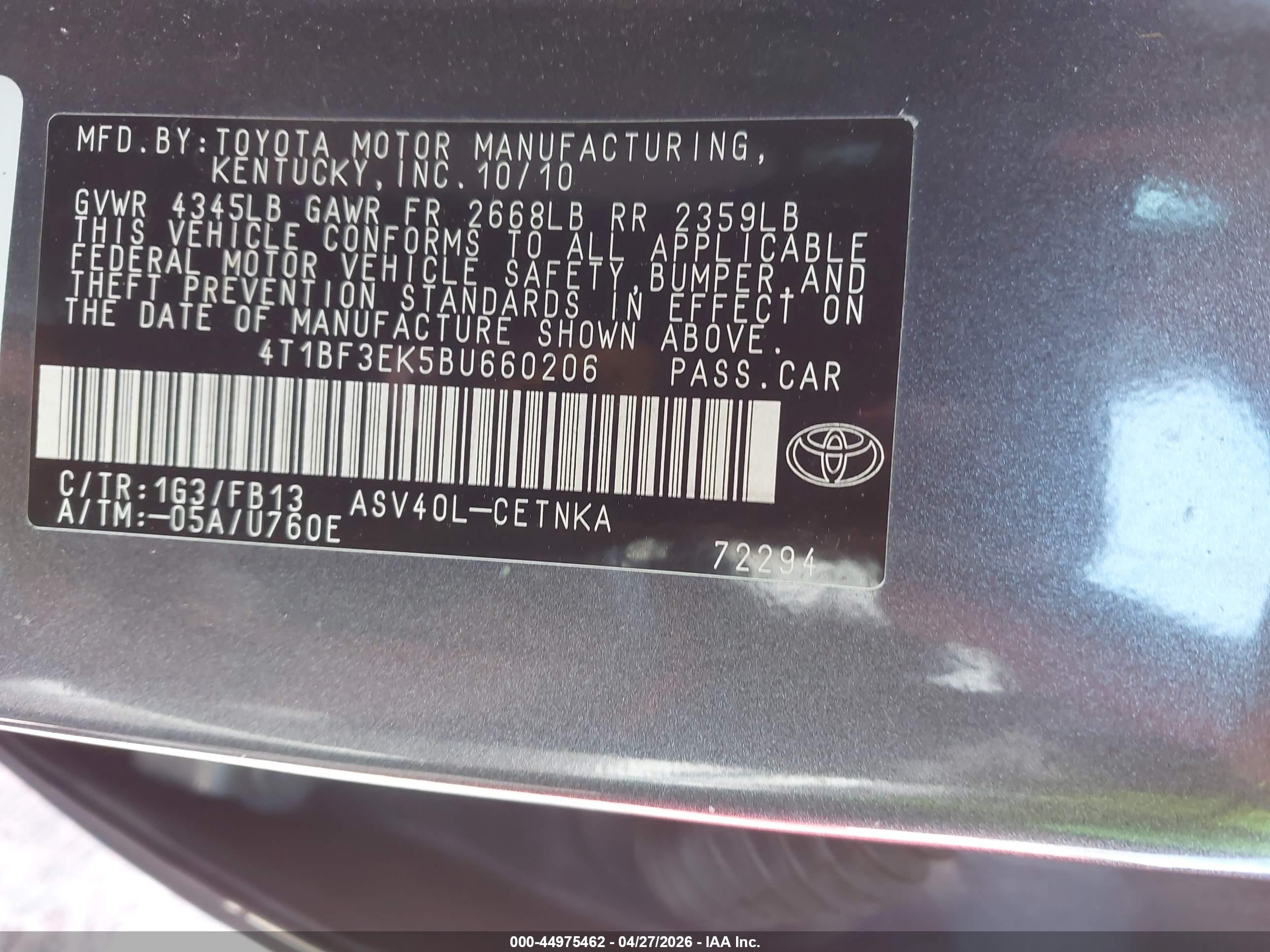TOYOTA CAMRY image 9