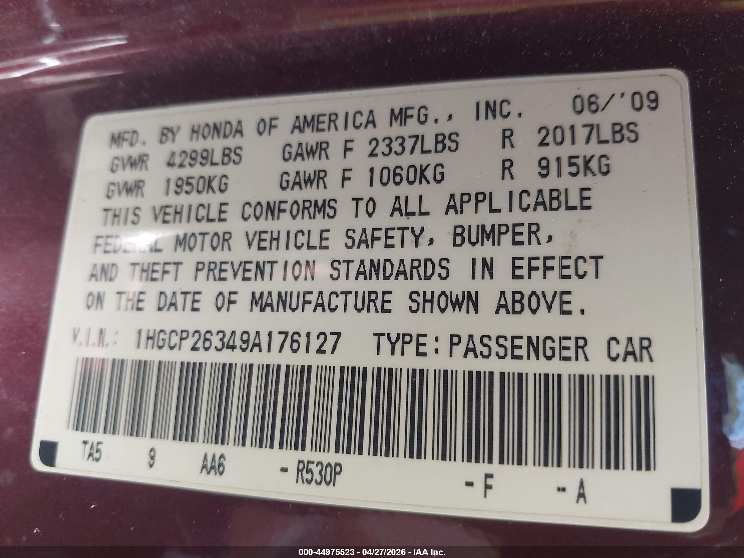 HONDA ACCORD image 9
