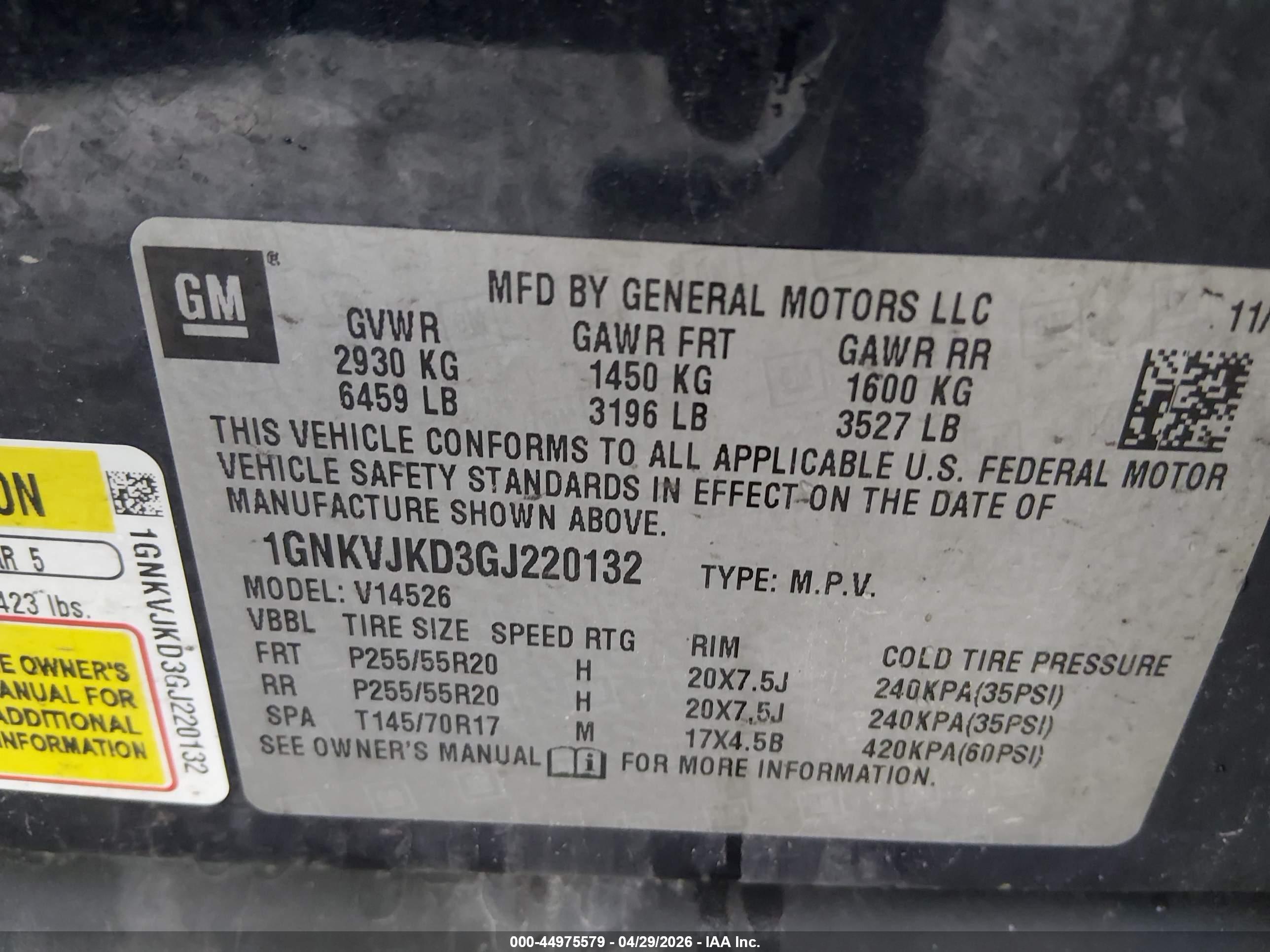 CHEVROLET TRAVERSE image 9