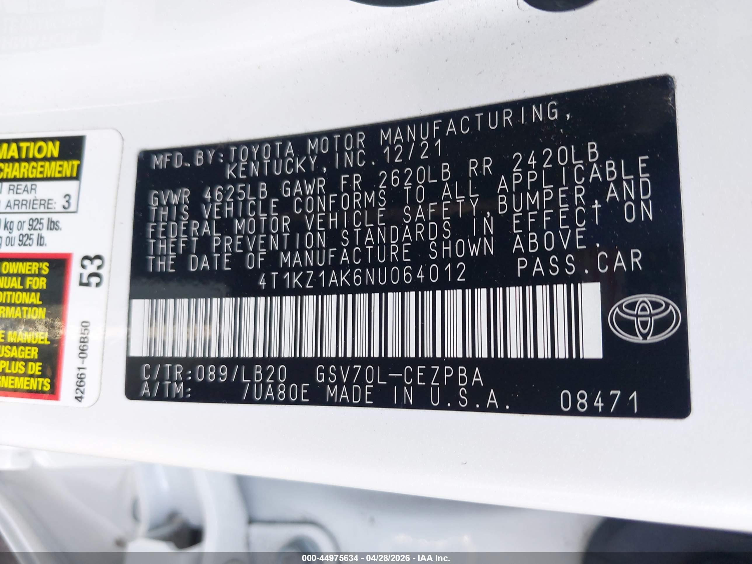 TOYOTA CAMRY image 9