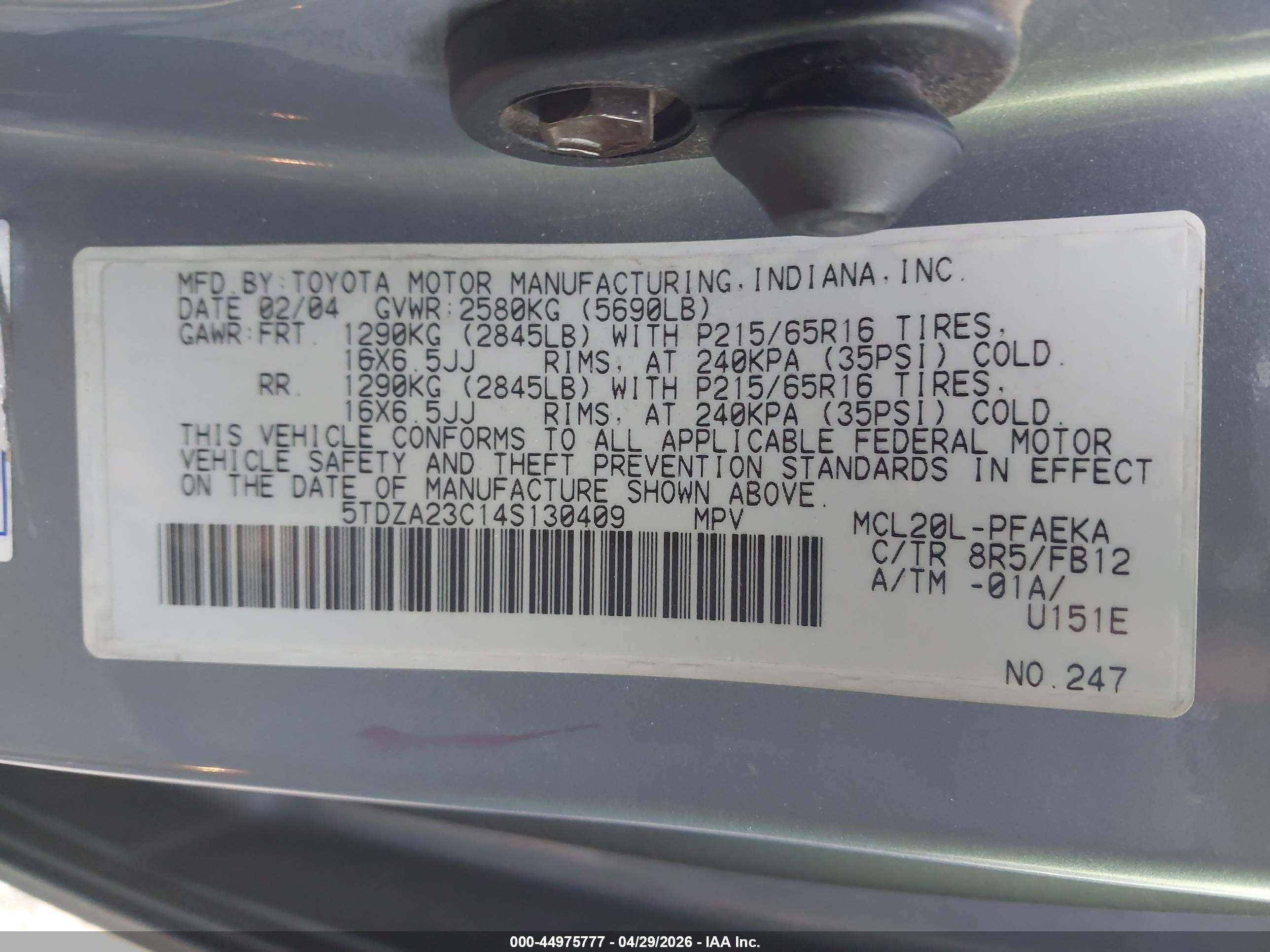 TOYOTA SIENNA image 9