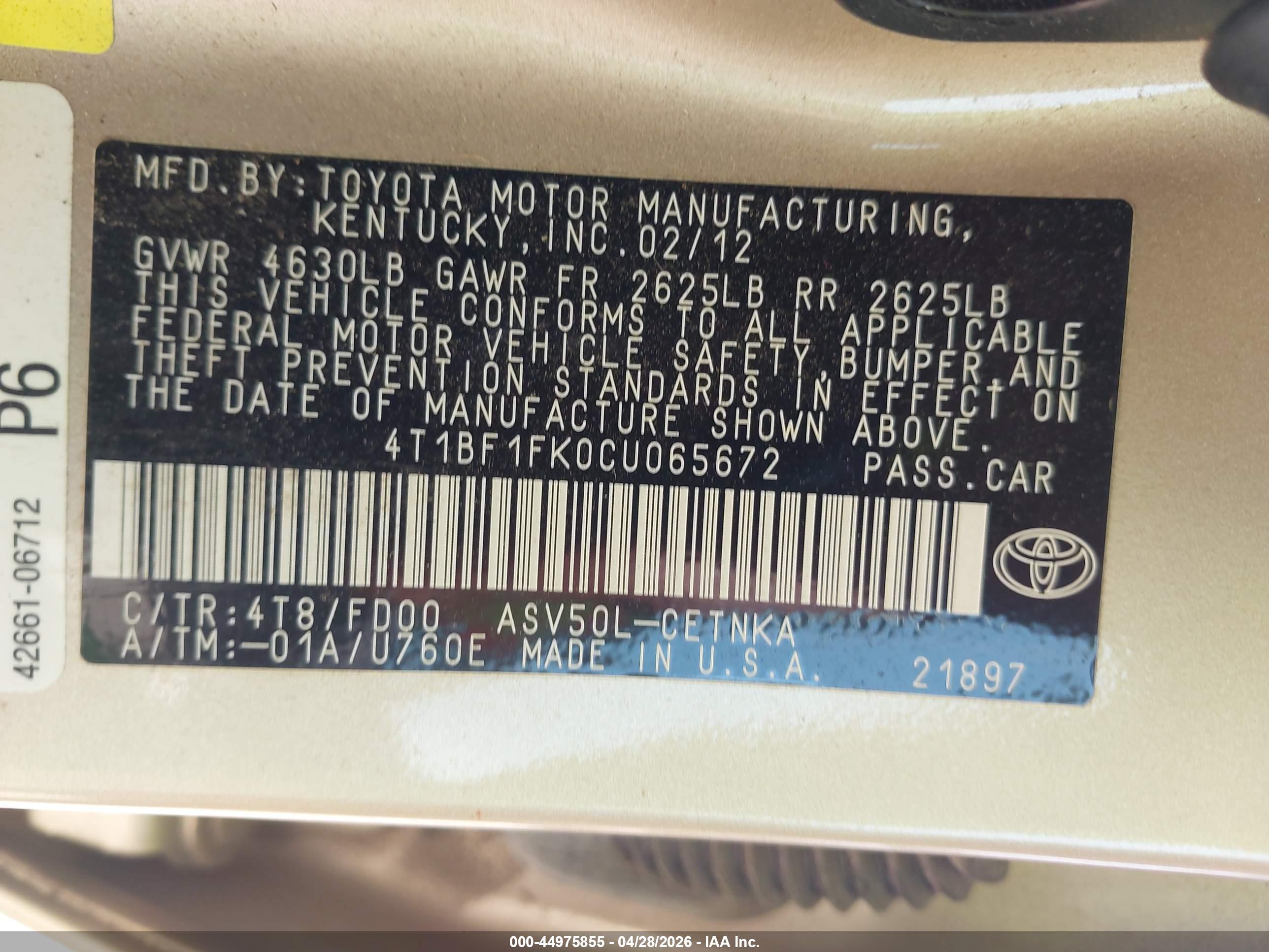 TOYOTA CAMRY image 9