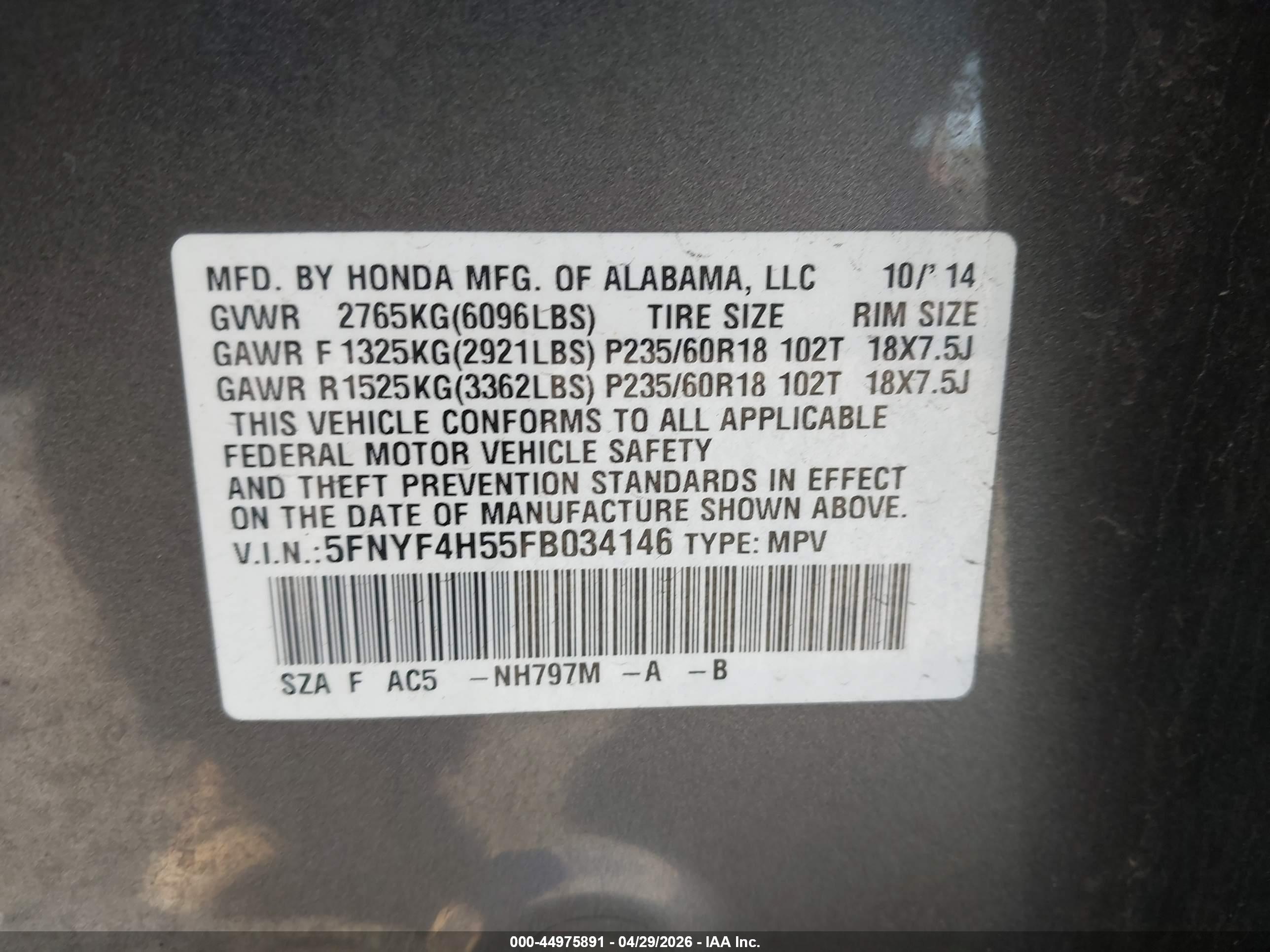 HONDA PILOT image 9