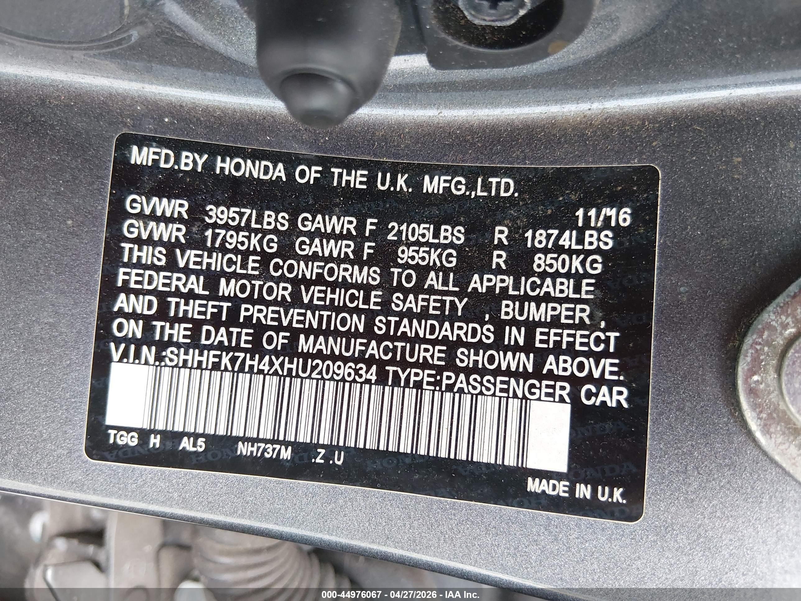 HONDA CIVIC image 9