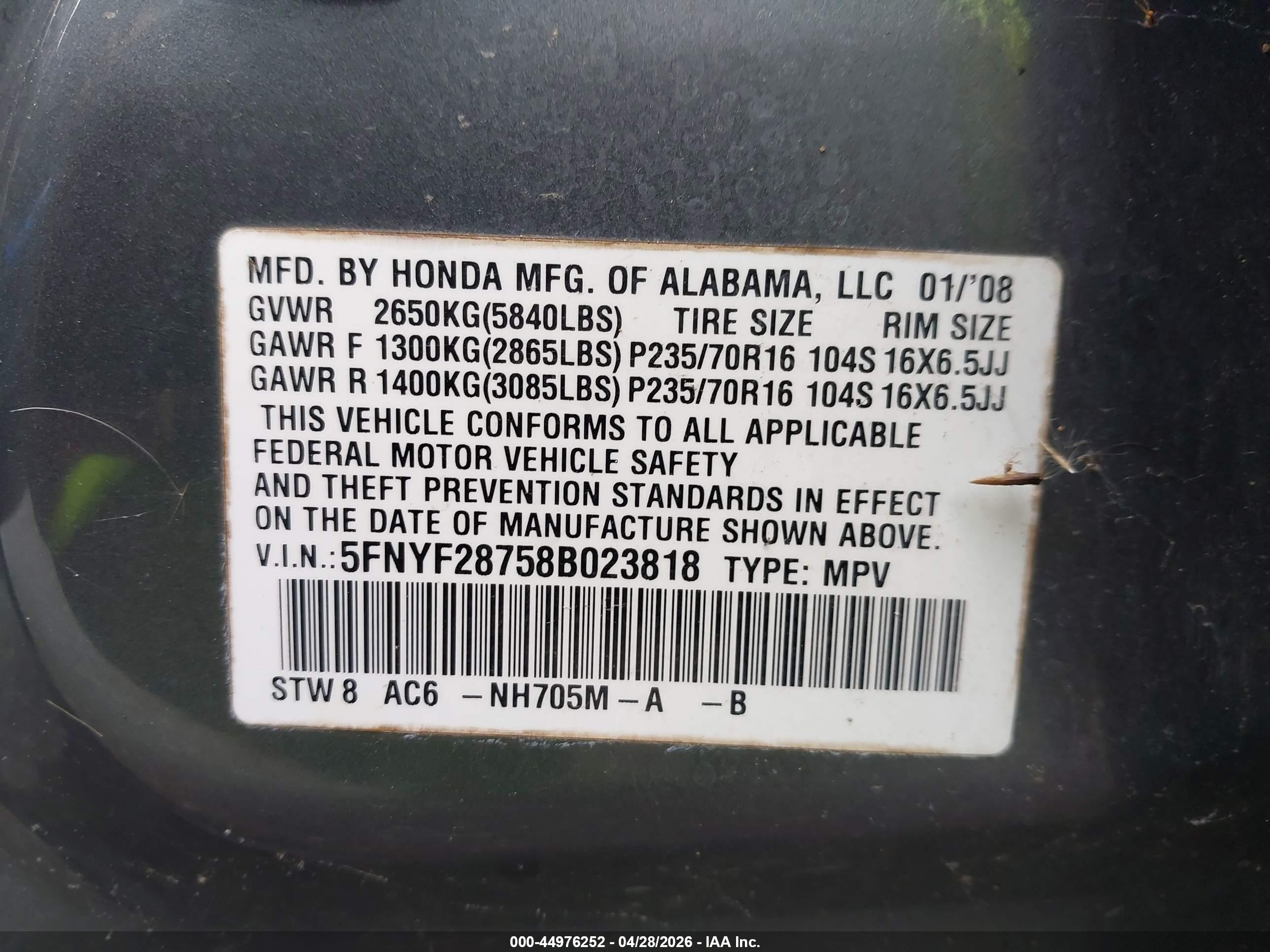 HONDA PILOT image 9