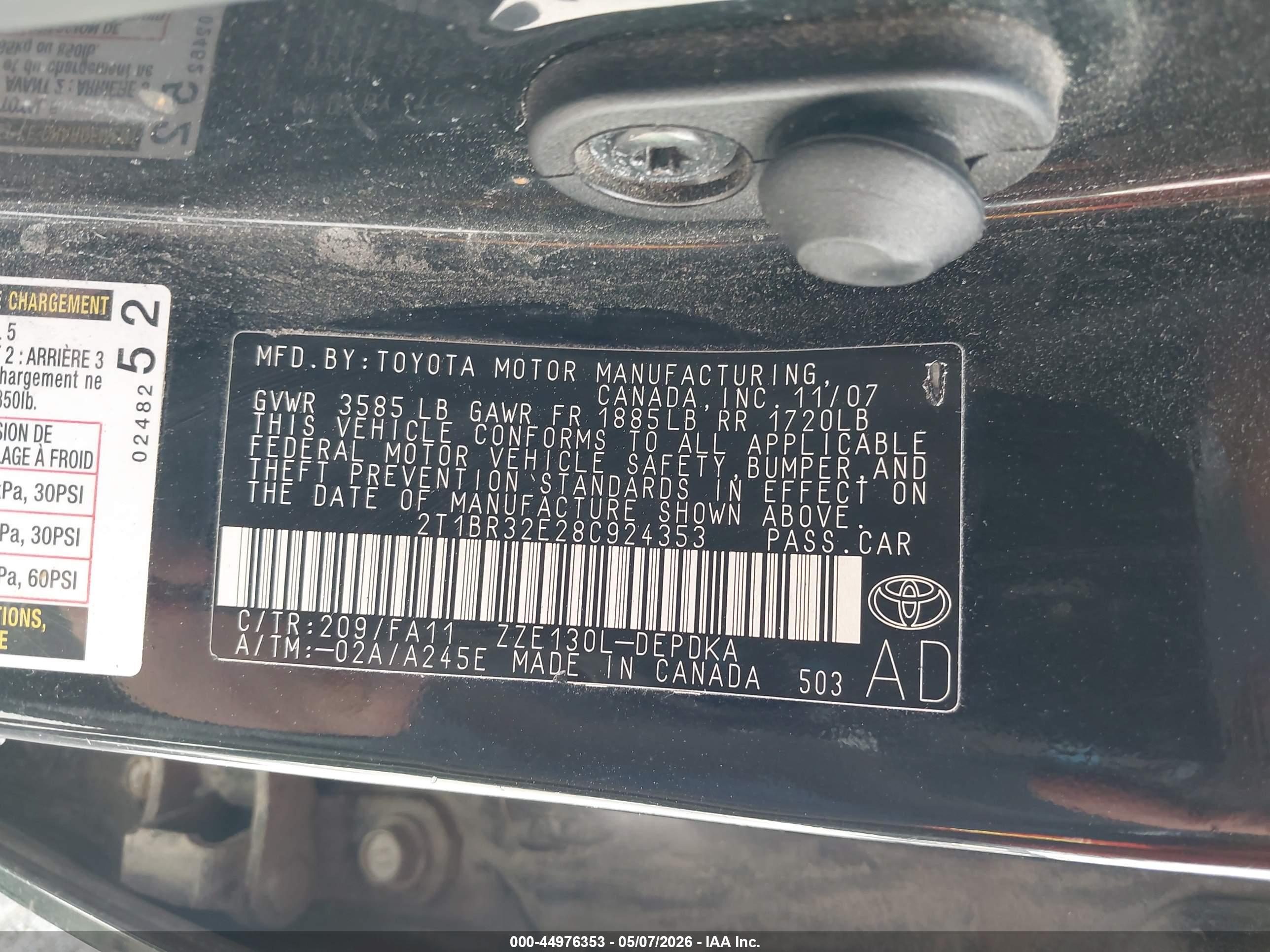 TOYOTA COROLLA image 9