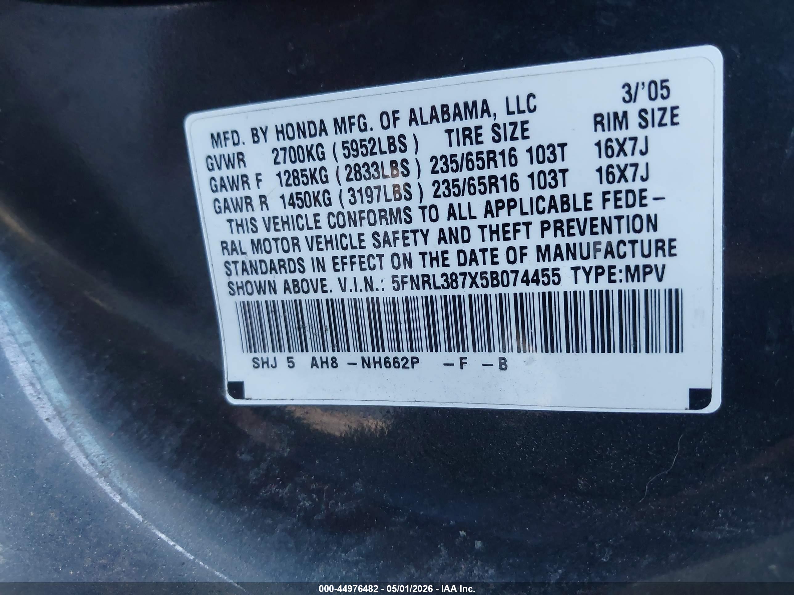 HONDA ODYSSEY image 9
