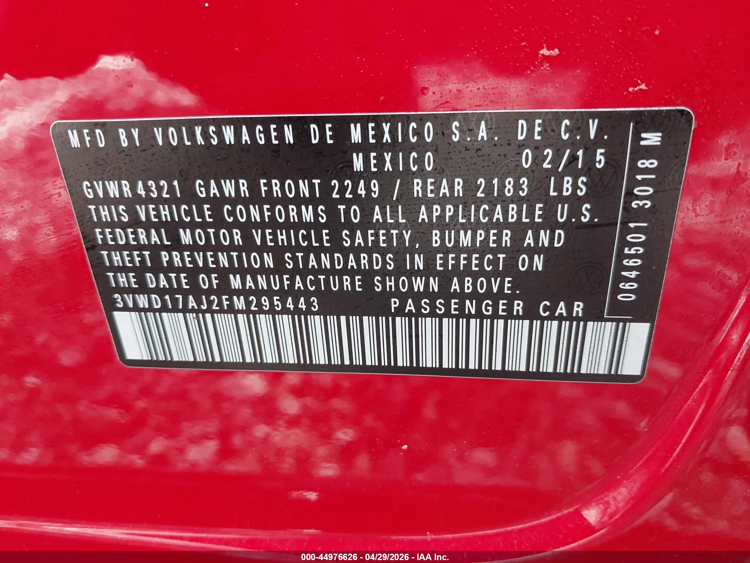 VOLKSWAGEN JETTA image 9
