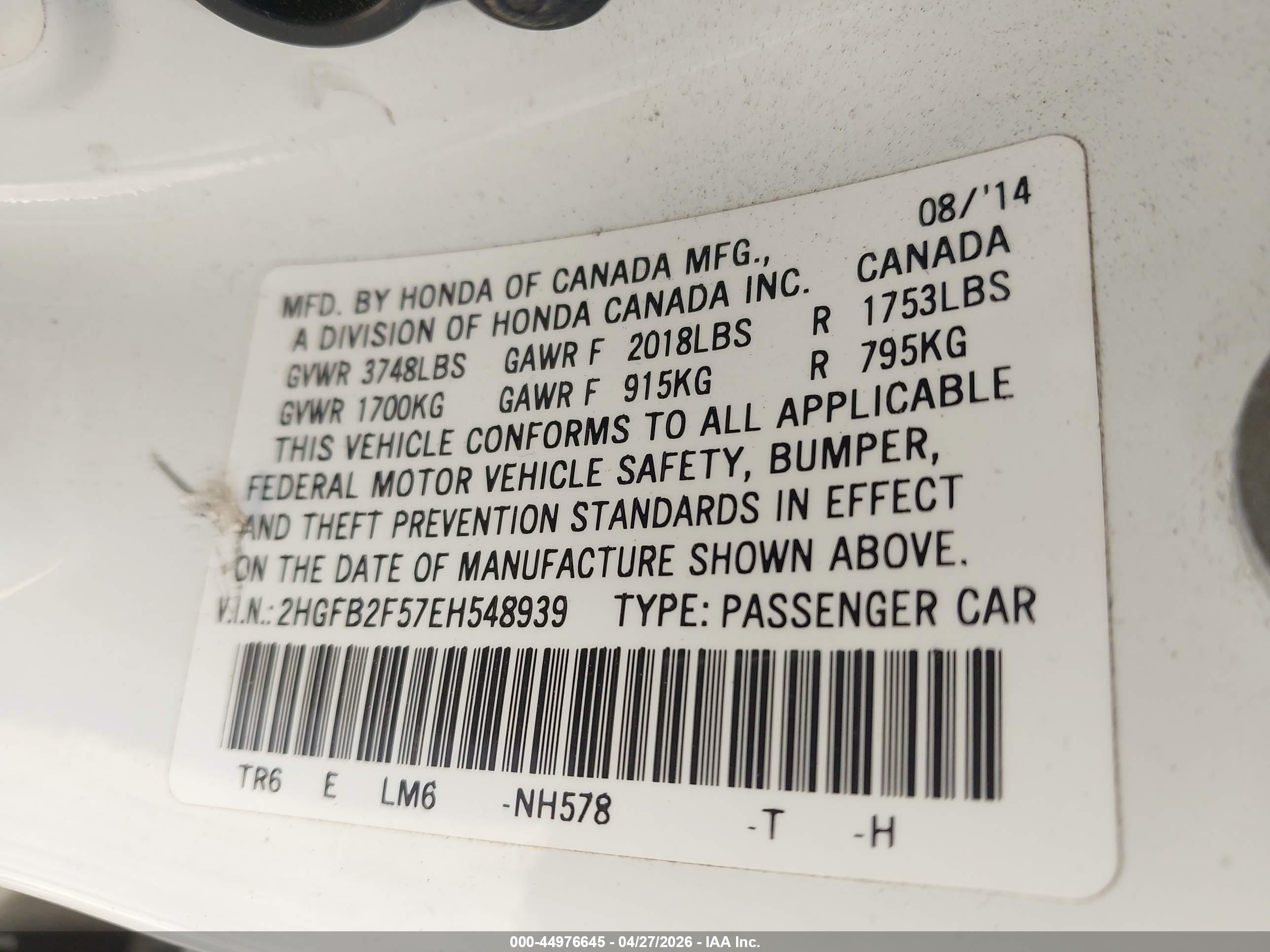 HONDA CIVIC image 9