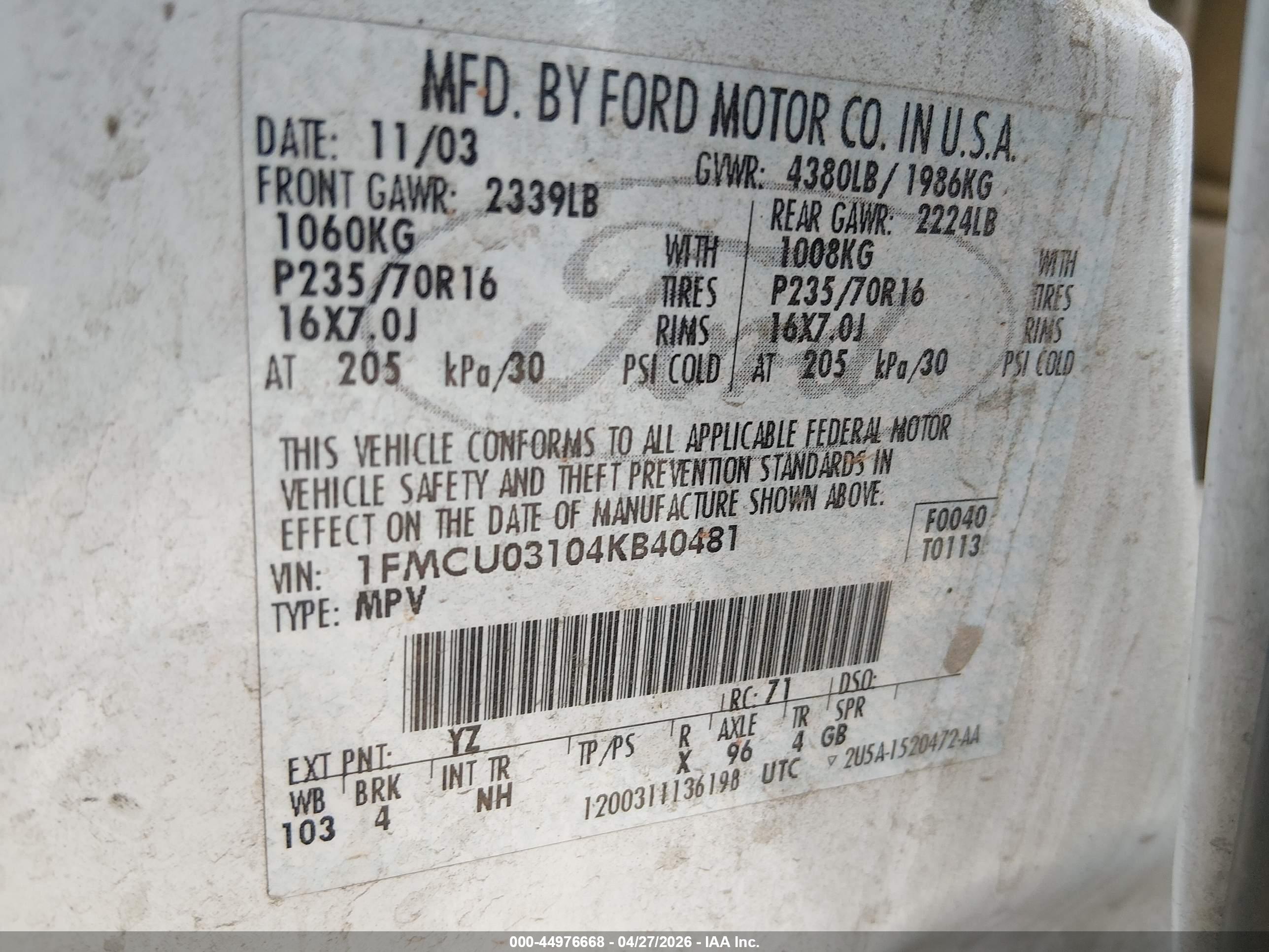 FORD ESCAPE image 9