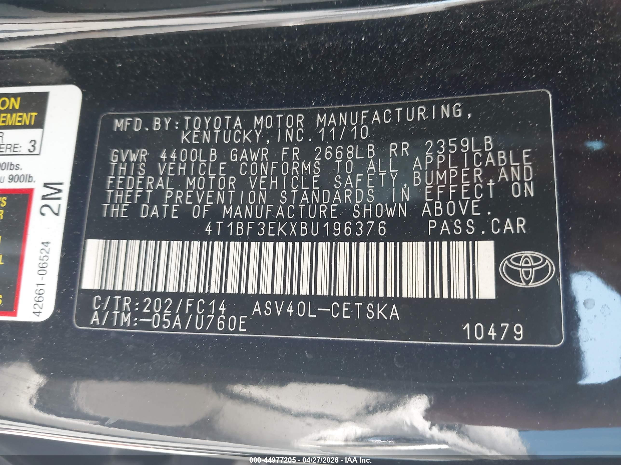 TOYOTA CAMRY image 9