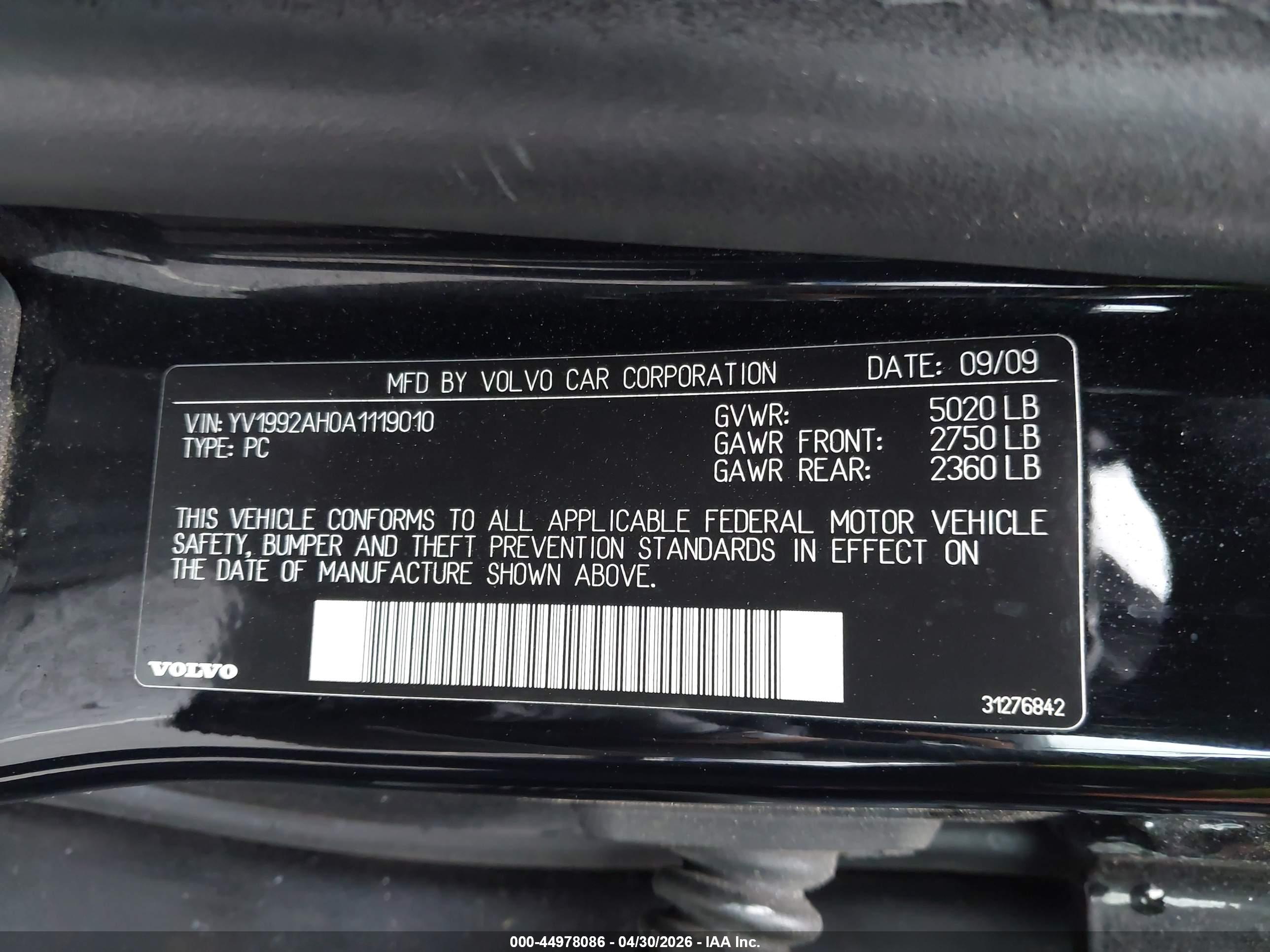 VOLVO S80 image 9