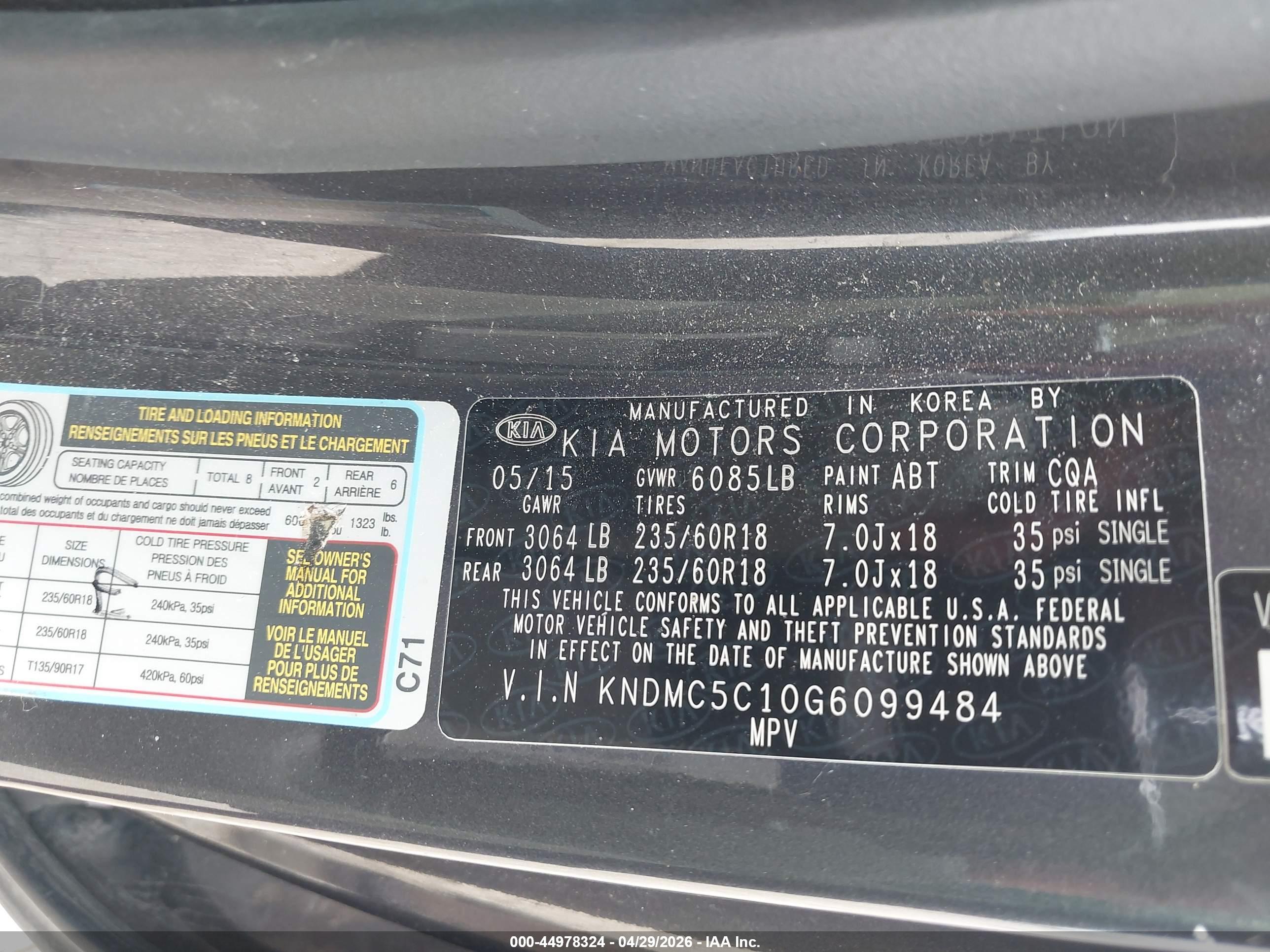 KIA SEDONA image 9
