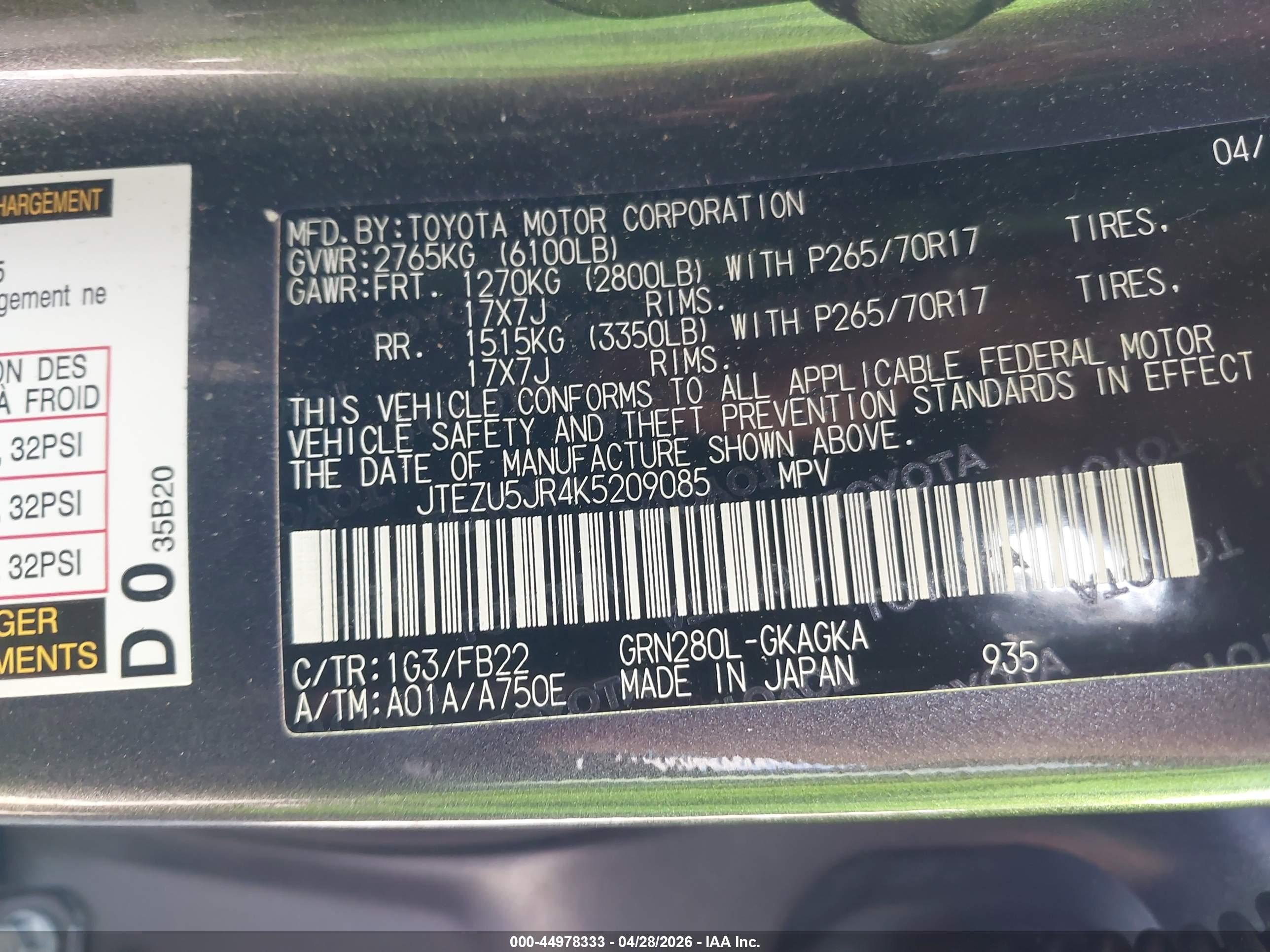 TOYOTA 4RUNNER image 9