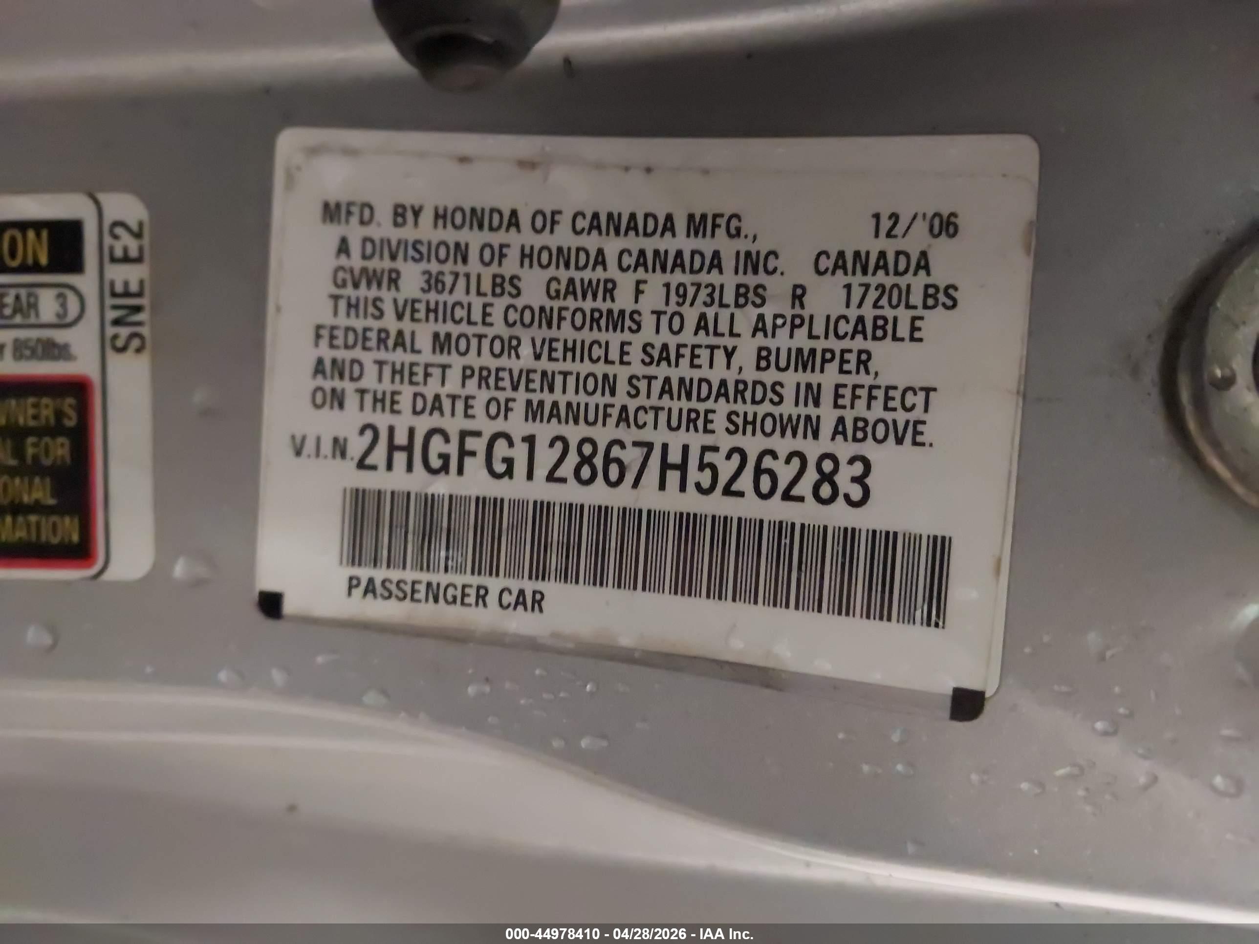 HONDA CIVIC image 9