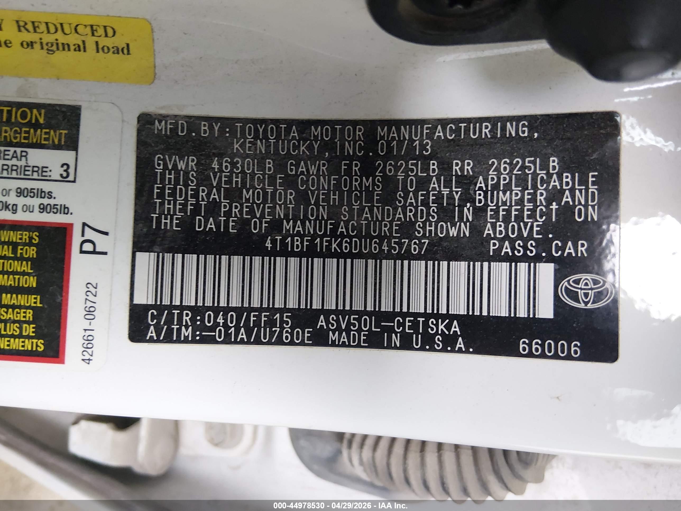 TOYOTA CAMRY image 9