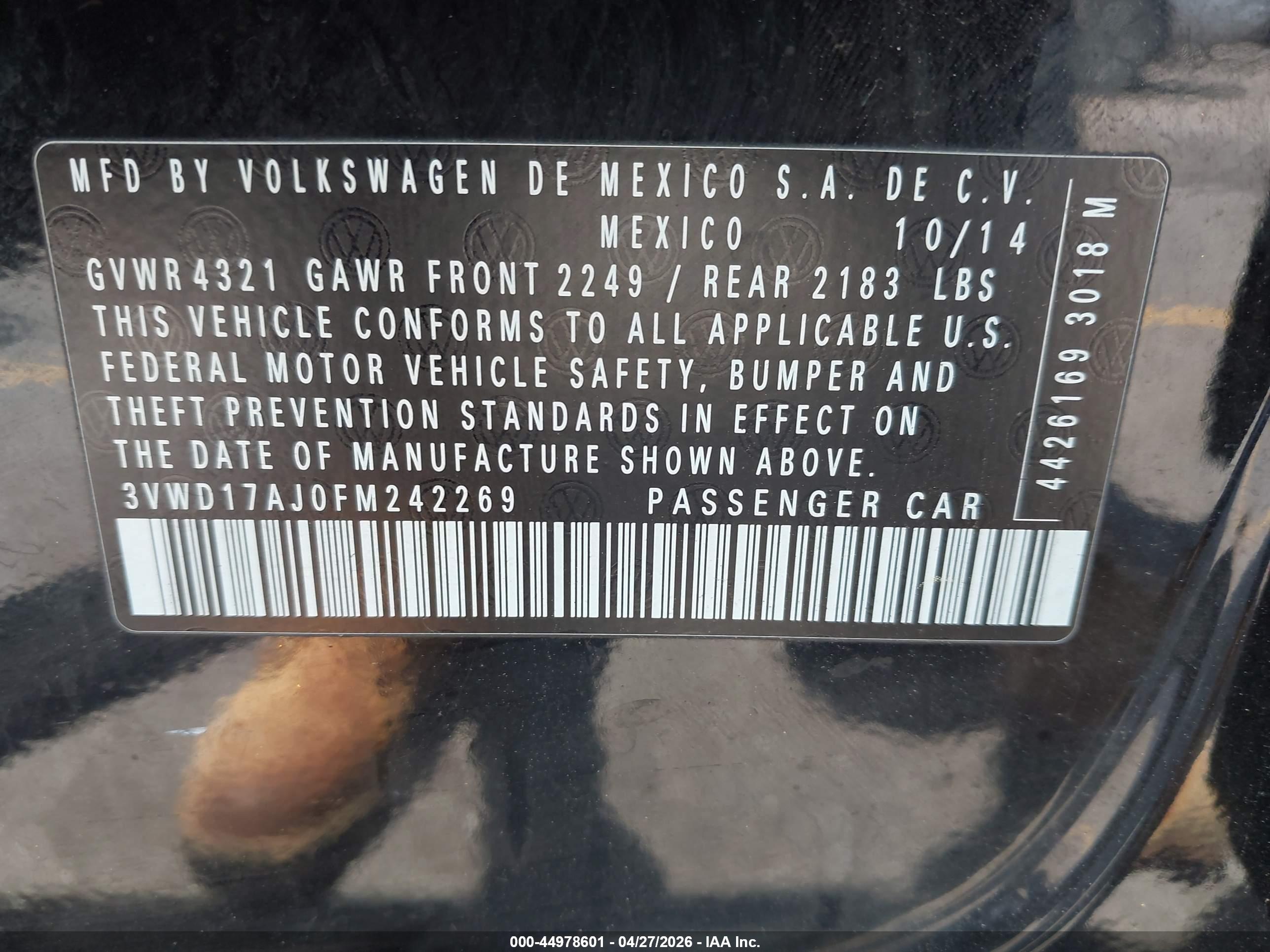VOLKSWAGEN JETTA image 9
