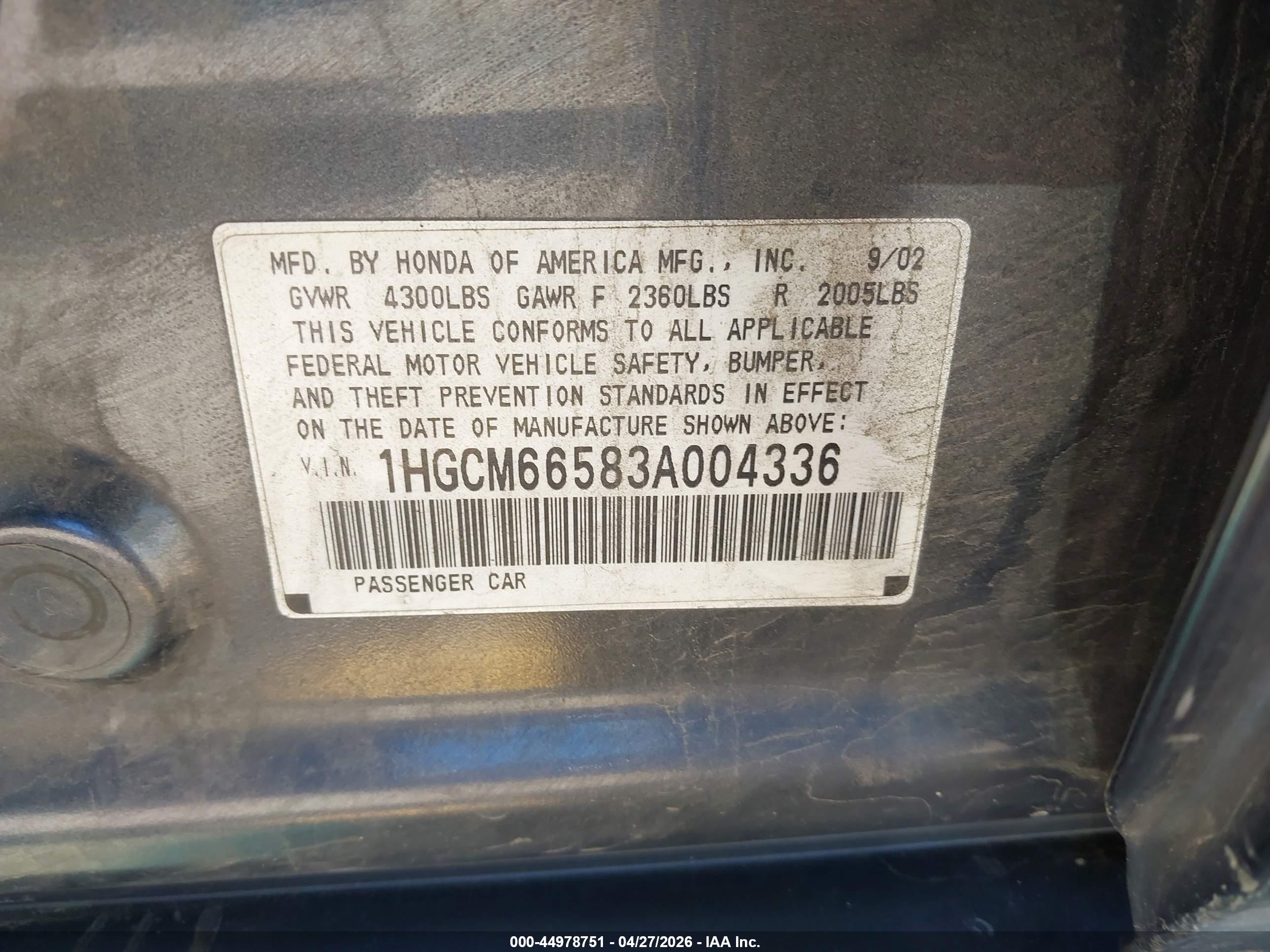 HONDA ACCORD image 9