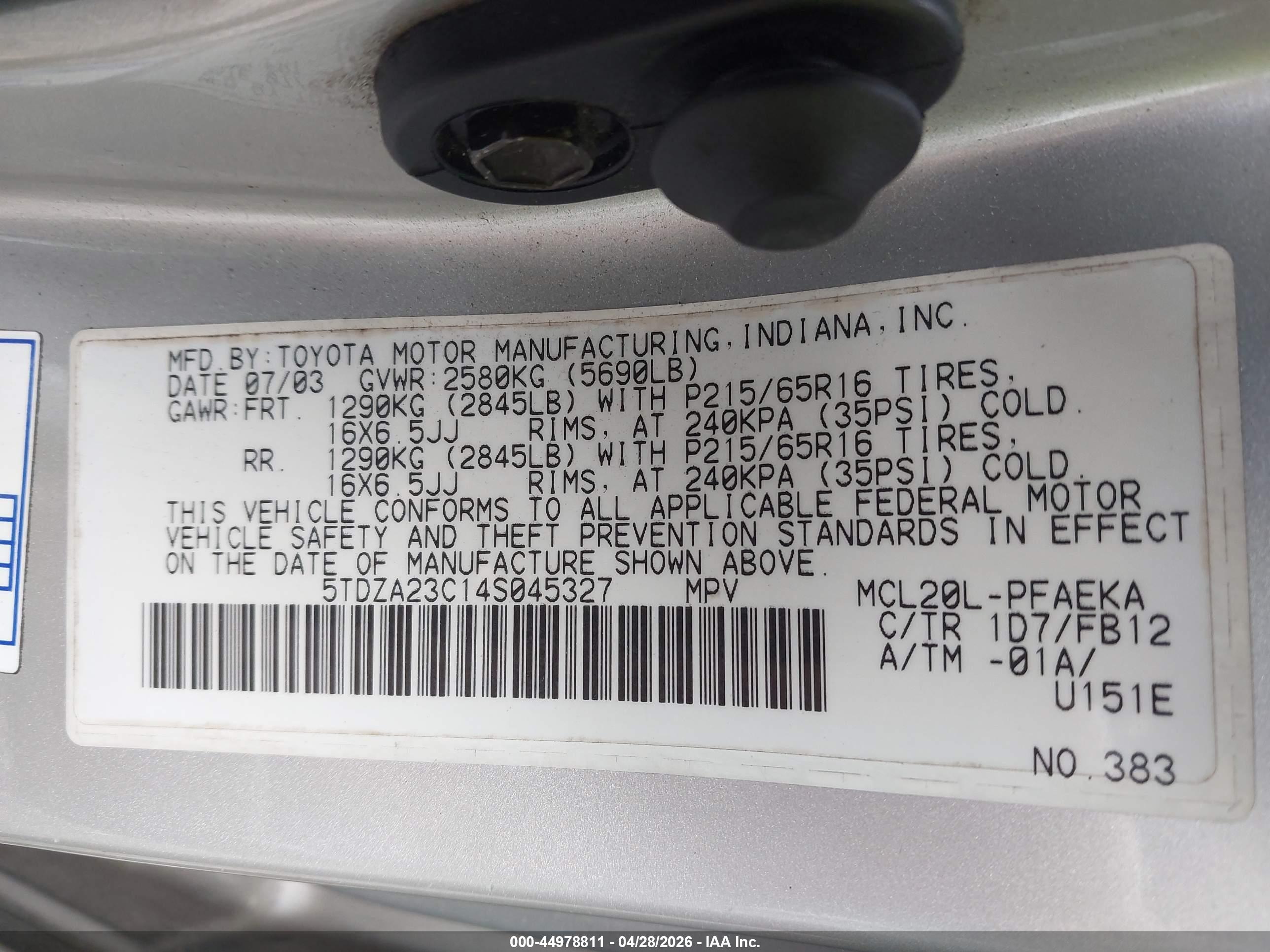 TOYOTA SIENNA image 9