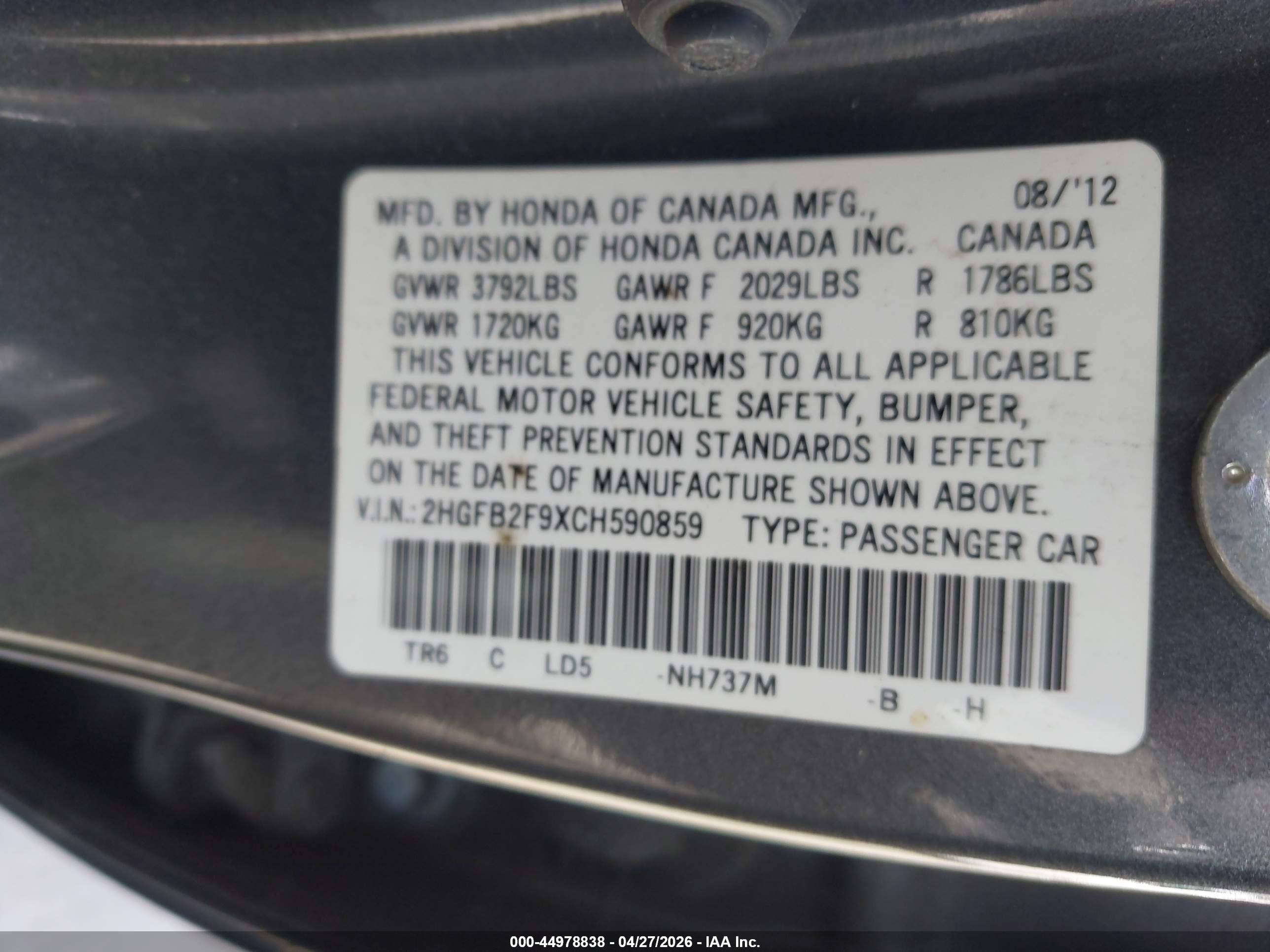 HONDA CIVIC image 9
