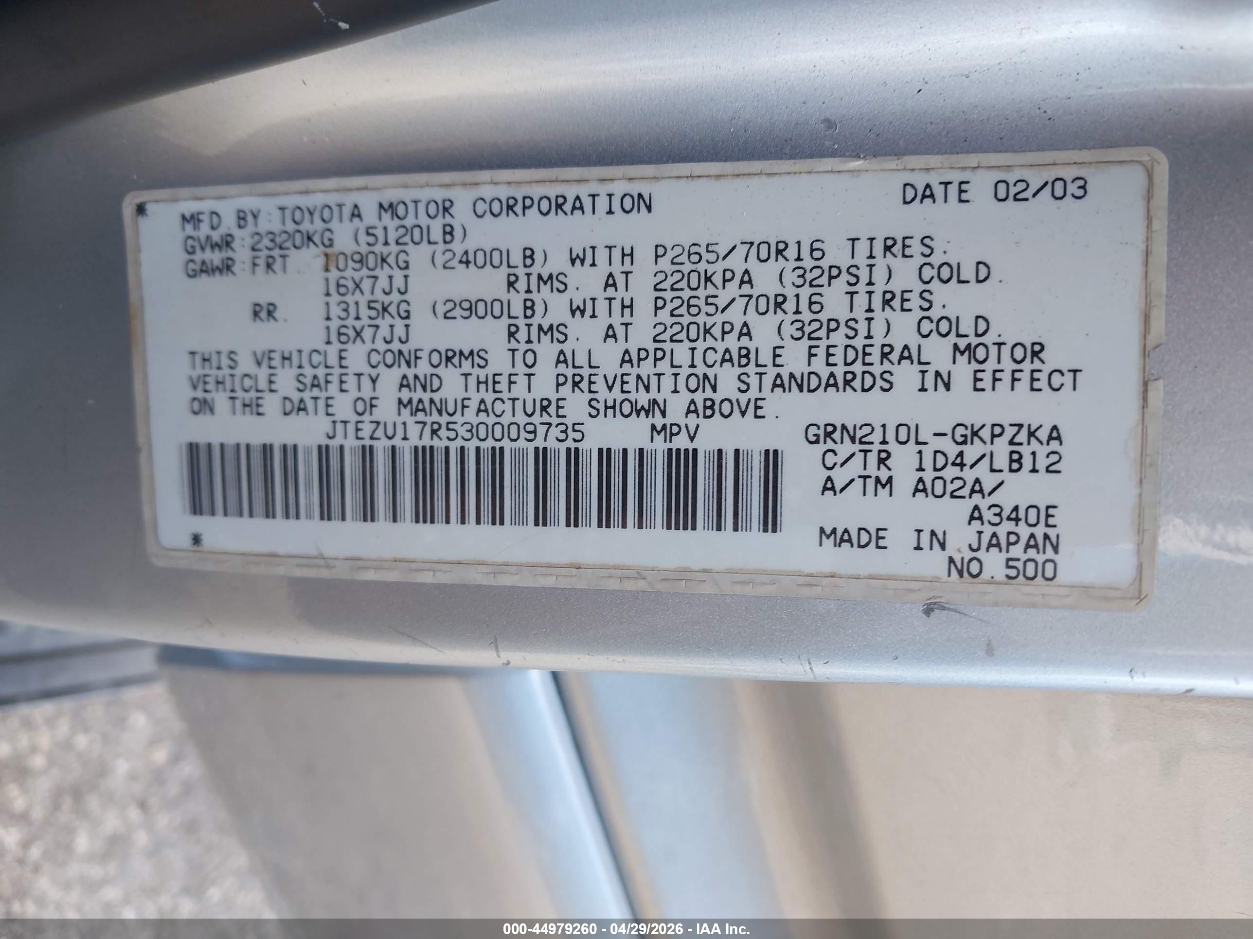 TOYOTA 4RUNNER image 9