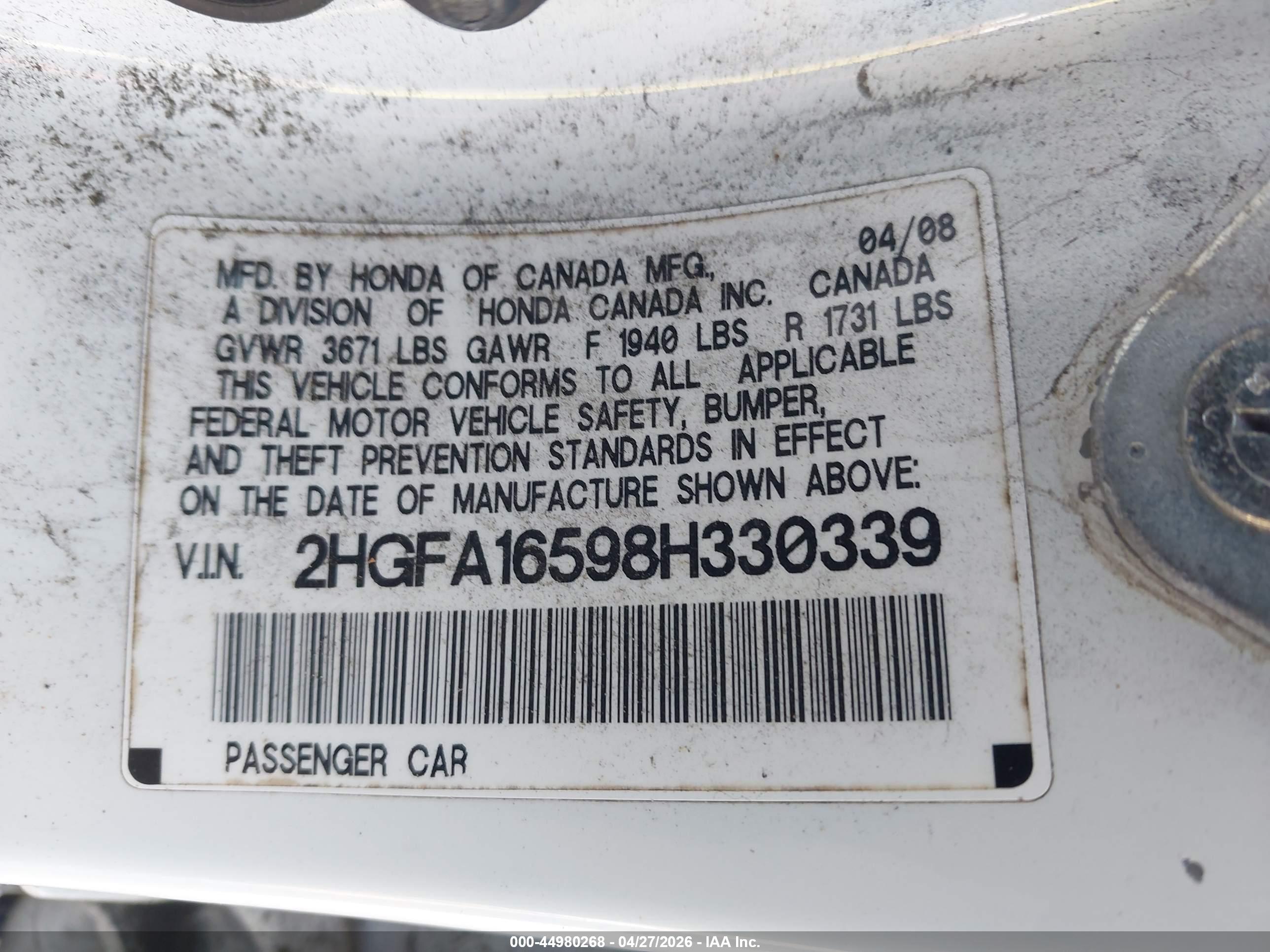 HONDA CIVIC image 9